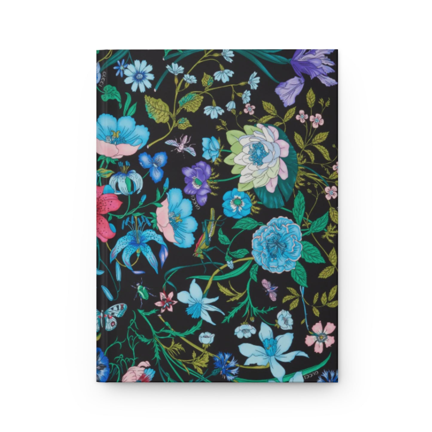 Floral Hardcover Journal "Flora Black"- Elegant Design for Creative Expression
