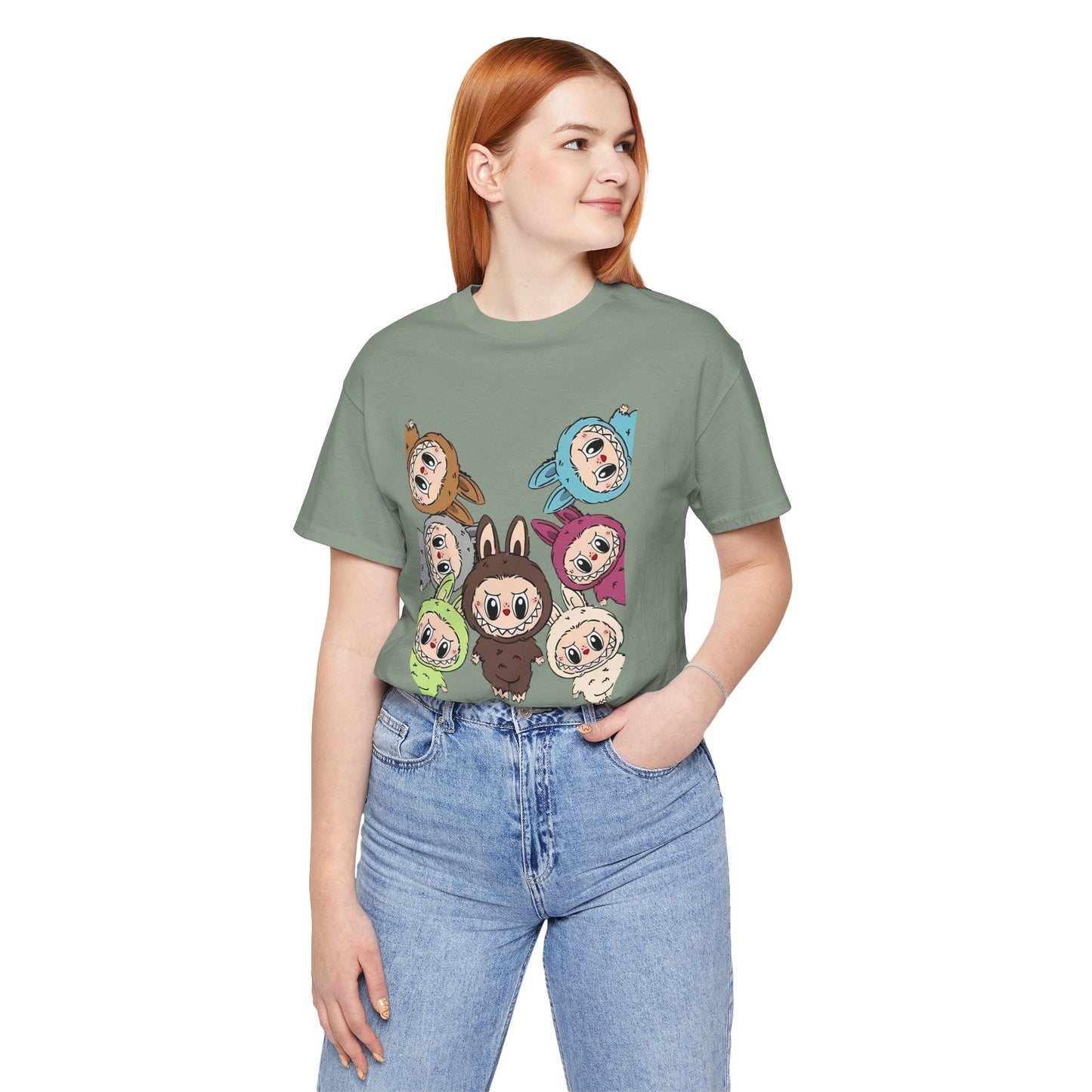 Cute Character Tee, Unisex Graphic T-Shirt, Fun Casual Wear, Trendy Tee, Playful Everyday Outfit