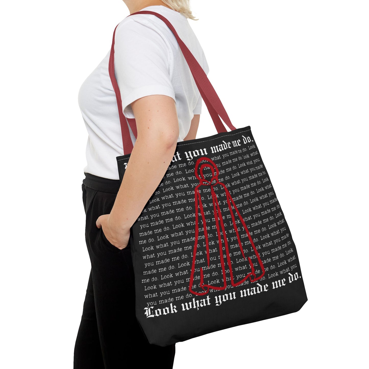 Stylish Tote Bag with 'Look What You Made Me Do' Handmaid's Design | Reusable Shopping Bag, Gift for Music Lovers, Casual Bag, Trendy Accessory