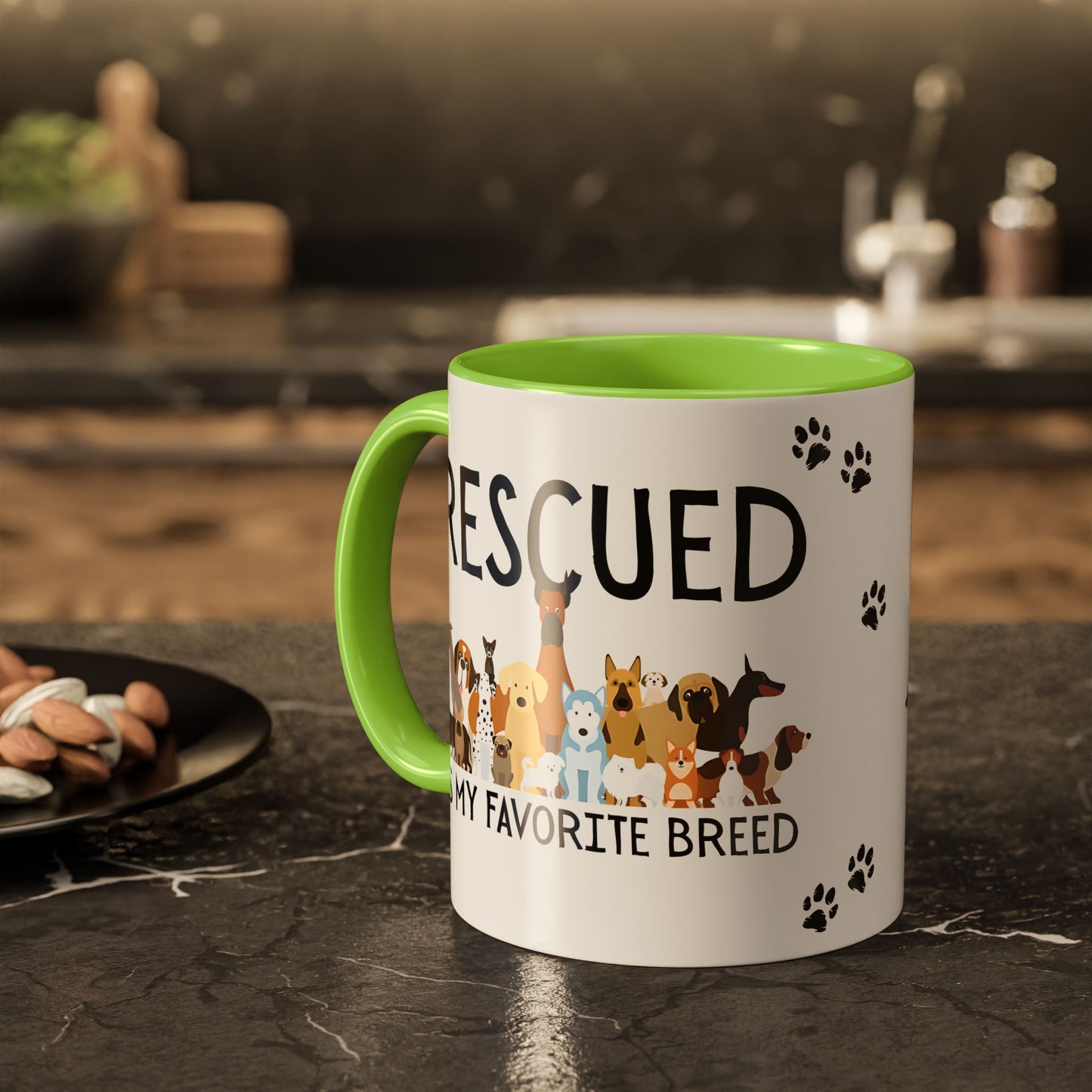 Colorful Dog Rescue Mugs - Perfect for Pet Lovers, Gift for Animal Advocates, 11oz