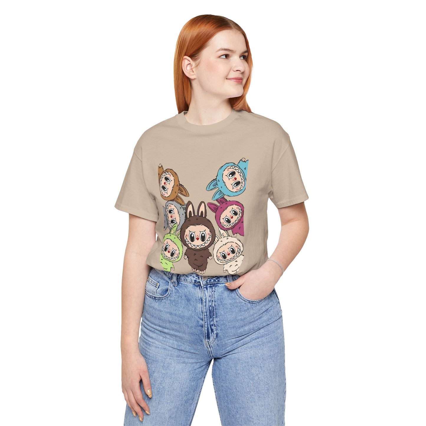 Cute Character Tee, Unisex Graphic T-Shirt, Fun Casual Wear, Trendy Tee, Playful Everyday Outfit