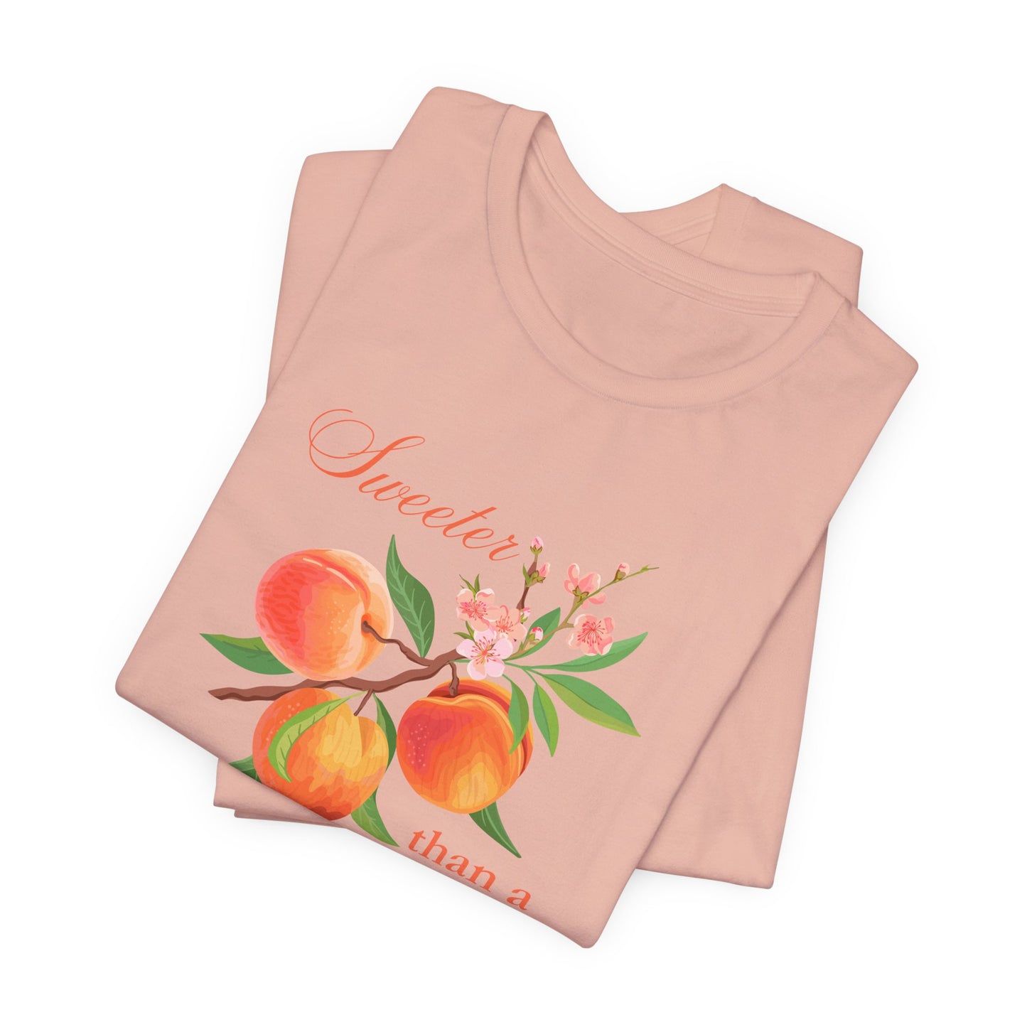 Sweeter than a Peach, Softer than a Kitten - Bella Canvas Unisex Jersey T-Shirt | Graphic Tee for Cat Lovers, Gifts for Her, Birthday Present, Casual Wear, Peach and Kitten Designs