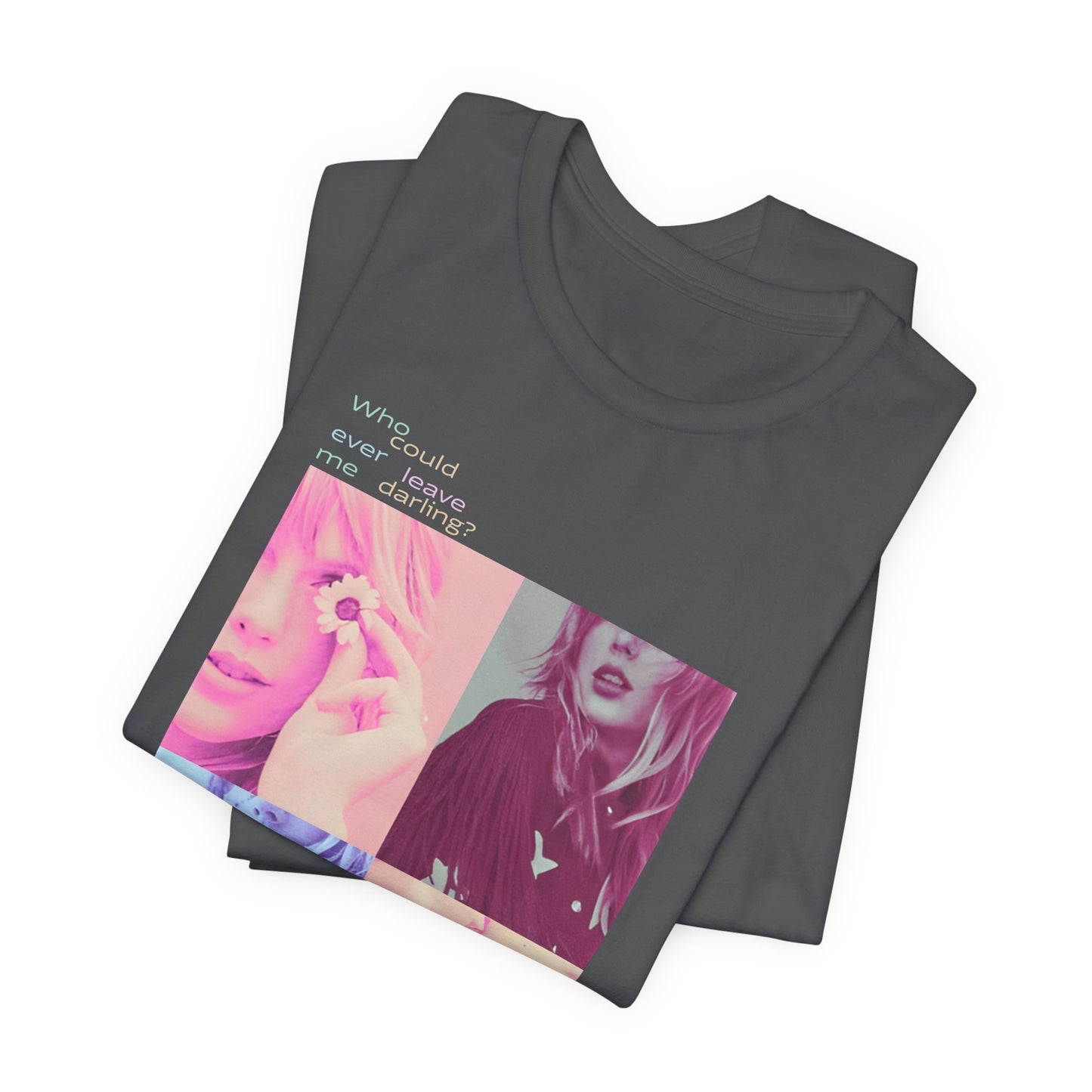 Pop Art Photo Grid Tee — "Who Could Stay?" Unisex Bella Canvas Collage T-Shirt