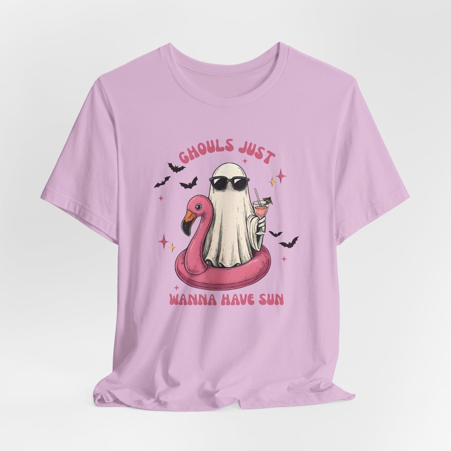 Ghouls Just Wanna Have Sun Tee, Fun Summer T-Shirt, Halloween Shirt, Ghost Apparel, Beach Party Top, Casual Unisex Tee