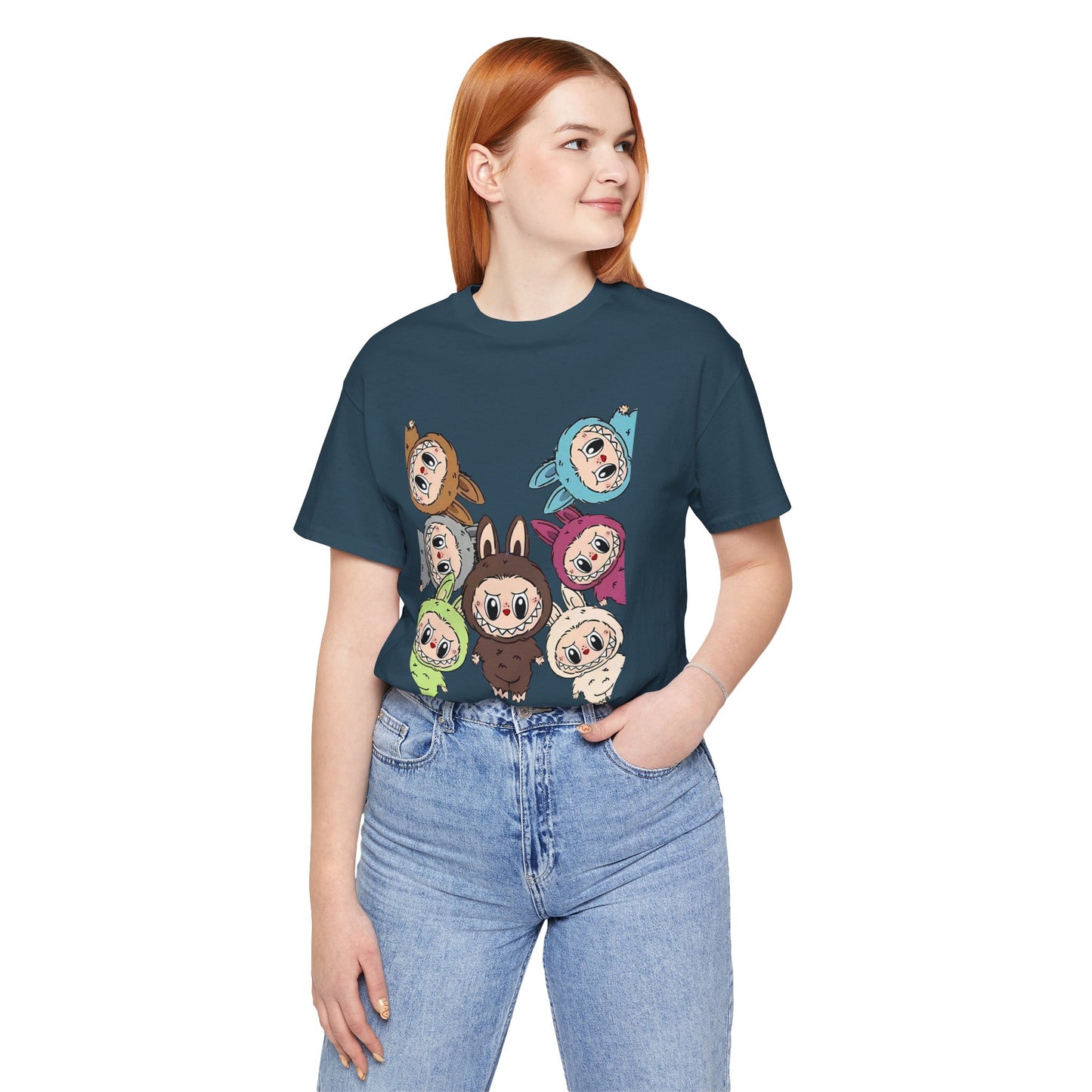 Cute Character Tee, Unisex Graphic T-Shirt, Fun Casual Wear, Trendy Tee, Playful Everyday Outfit