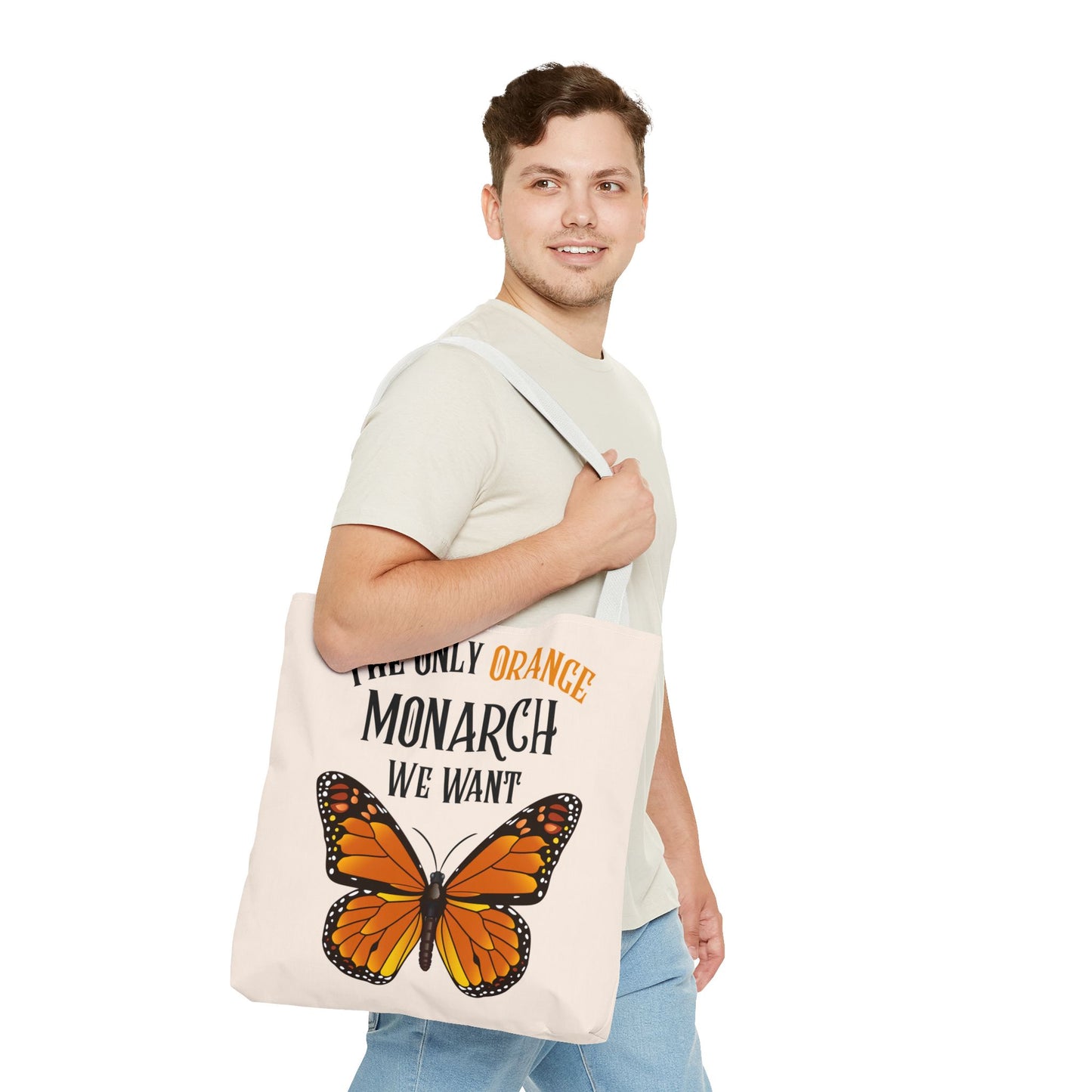 The Only Orange Monarch We Want Tote Bag - Perfect for Nature Lovers, Eco-Friendly Chic, Gift for Activists, Summer Outing, Stylish Carryall