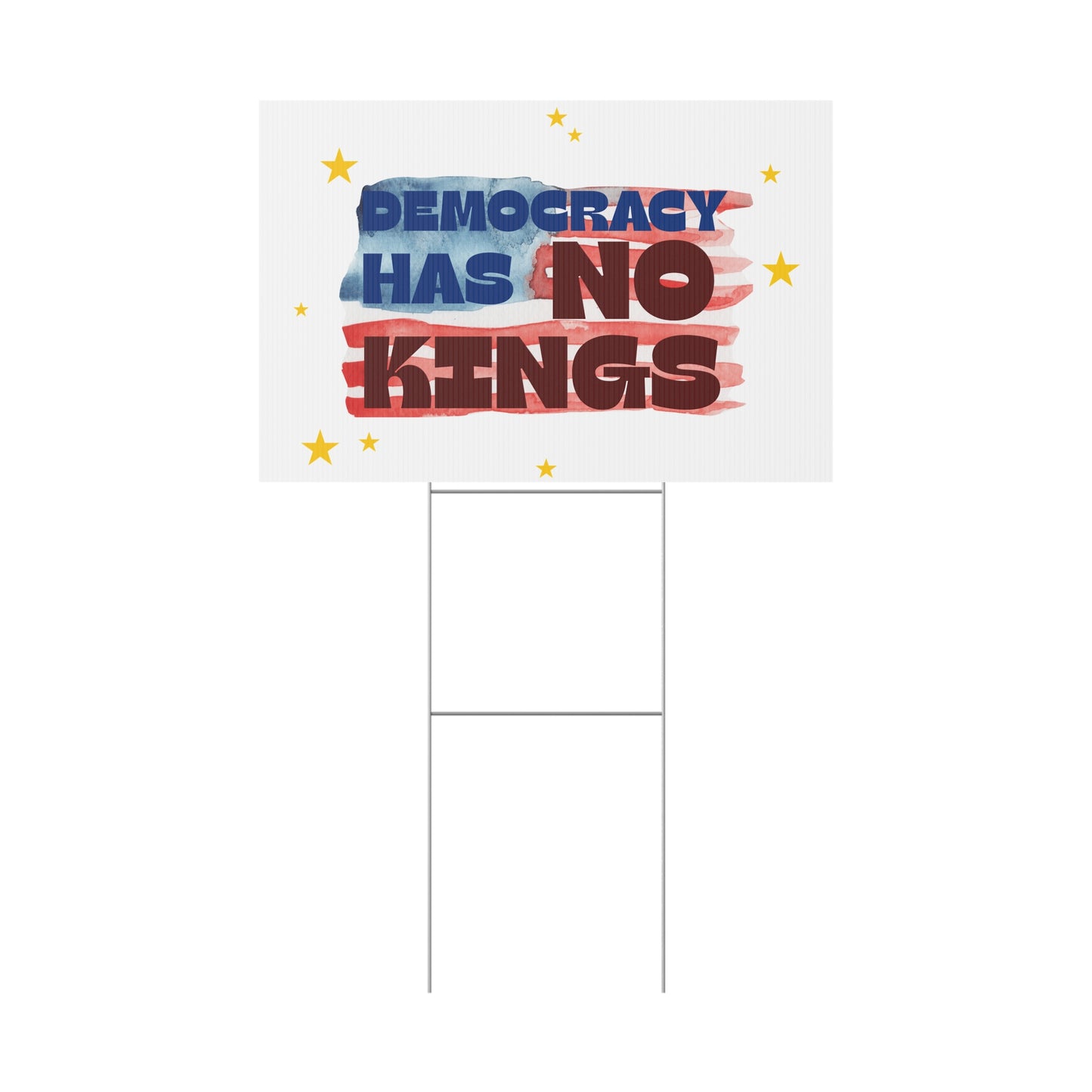 No Kings Yard Sign, Protest Decor, Political Campaign, Home Garden Decor, Independence Day Celebration