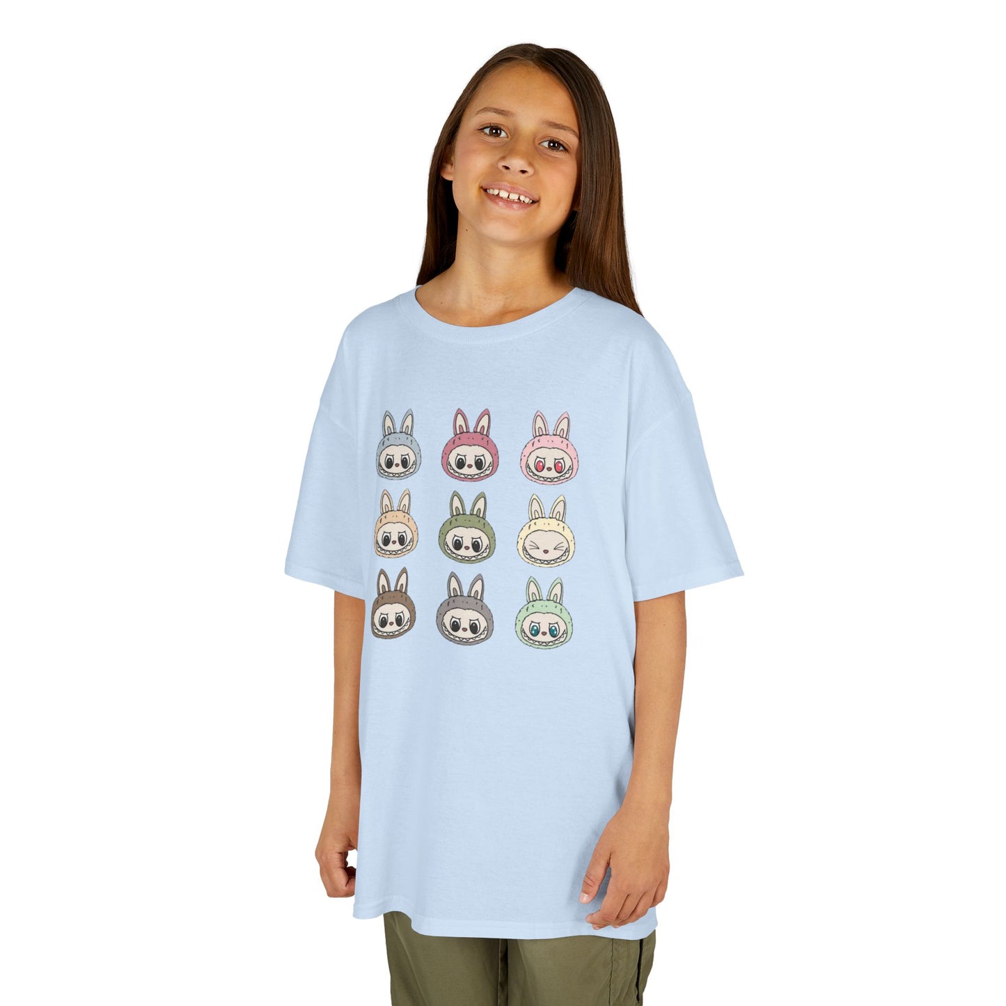 KIDS Cute Character Tee, Kids Cotton T-Shirt, Pastel Animal Shirt for Easter, Spring Fashion, Birthday Gift