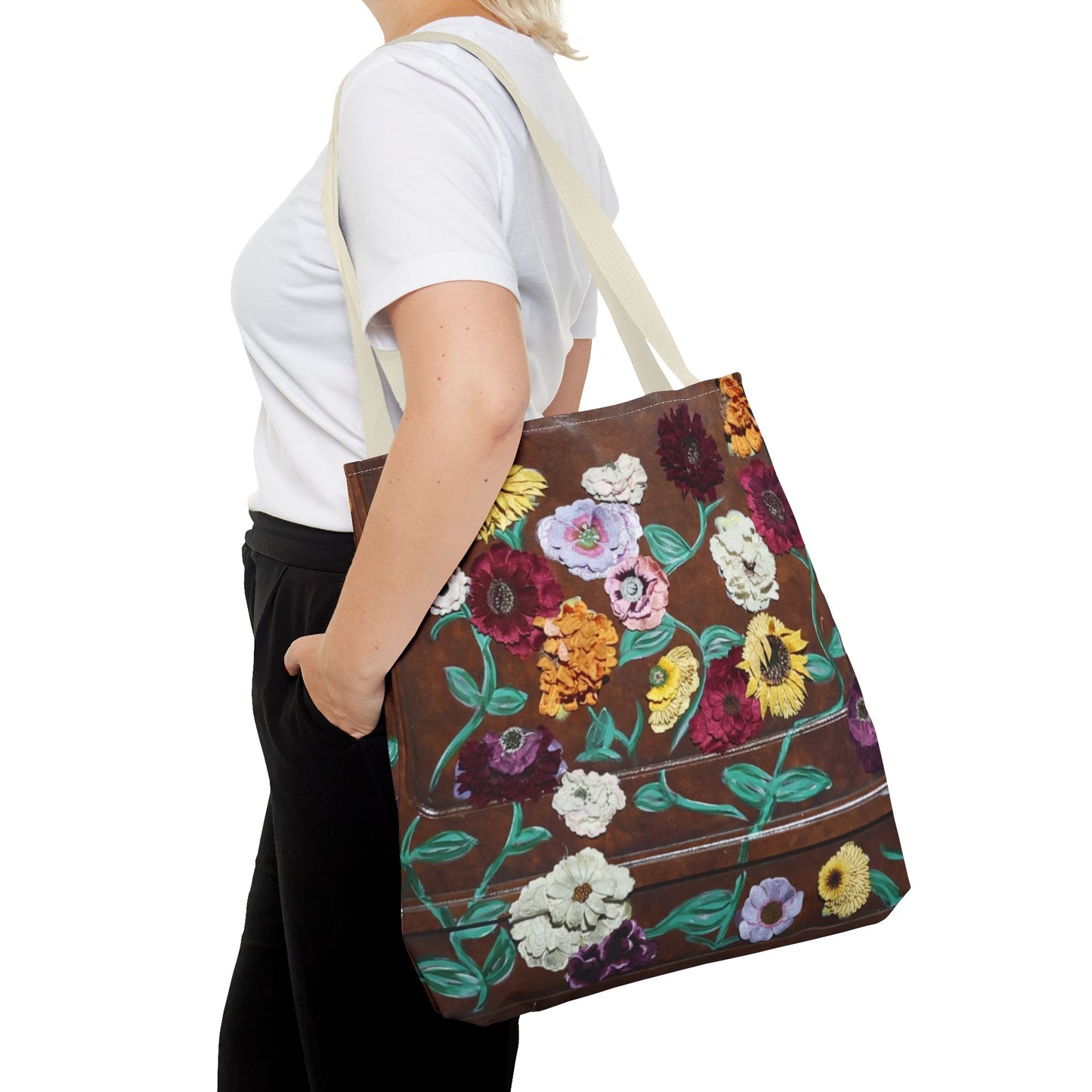 Surprise Song Floral Piano - Tote Bag