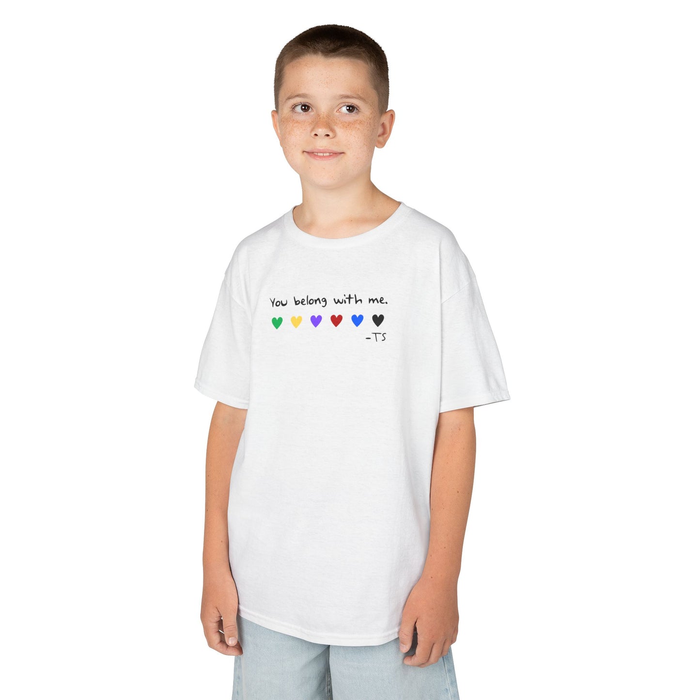 Kids Tee, You Belong With Me - T-Shirt, Cute Children’s Shirt, Gift for Kids, Birthday Outfit, Playful Spring Apparel