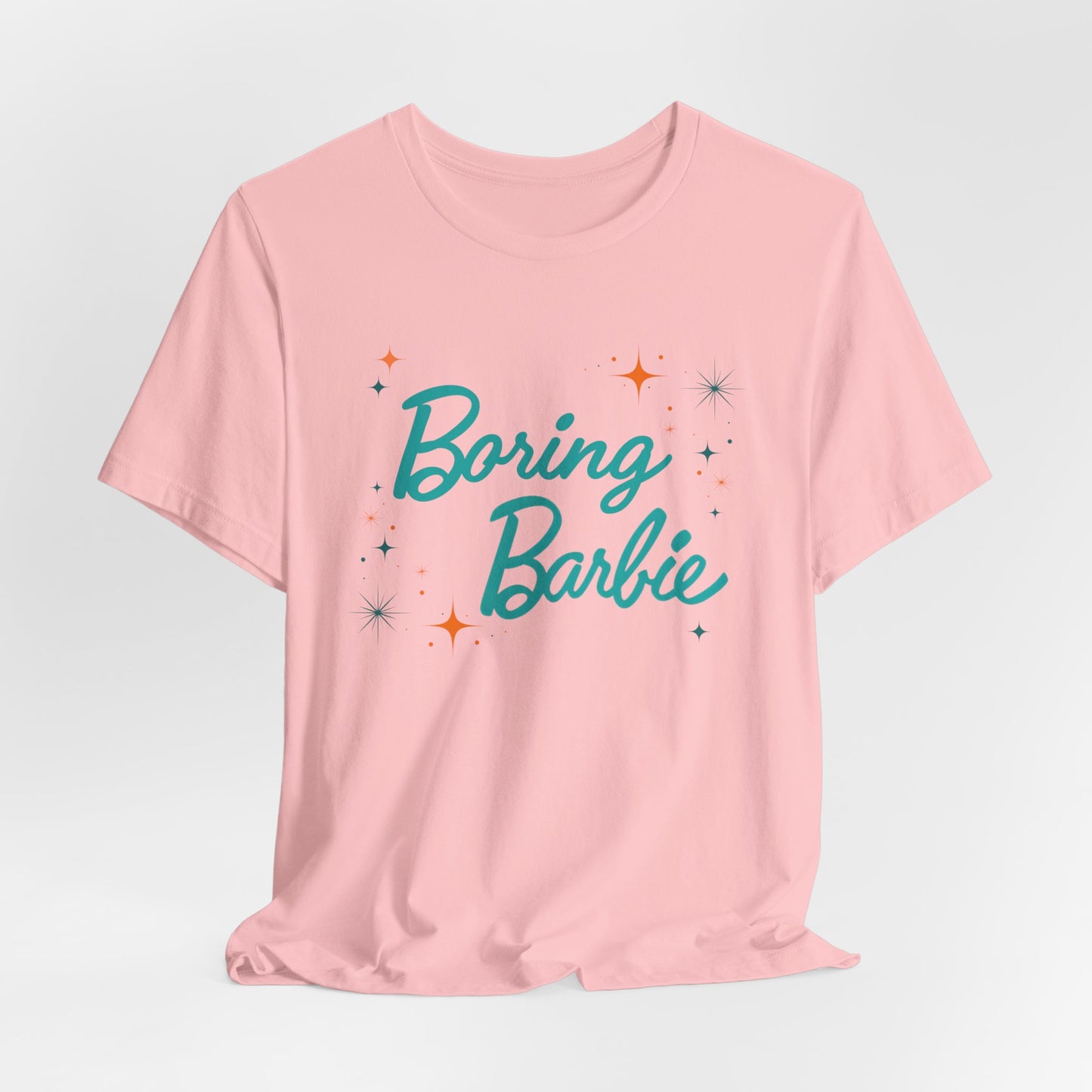 Boring Barbie with stars - Unisex Jersey Tee - Fun Casual Shirt, Gift for Barbie Fans, Summer Wardrobe Essential, Holiday Outfits, Birthday Present