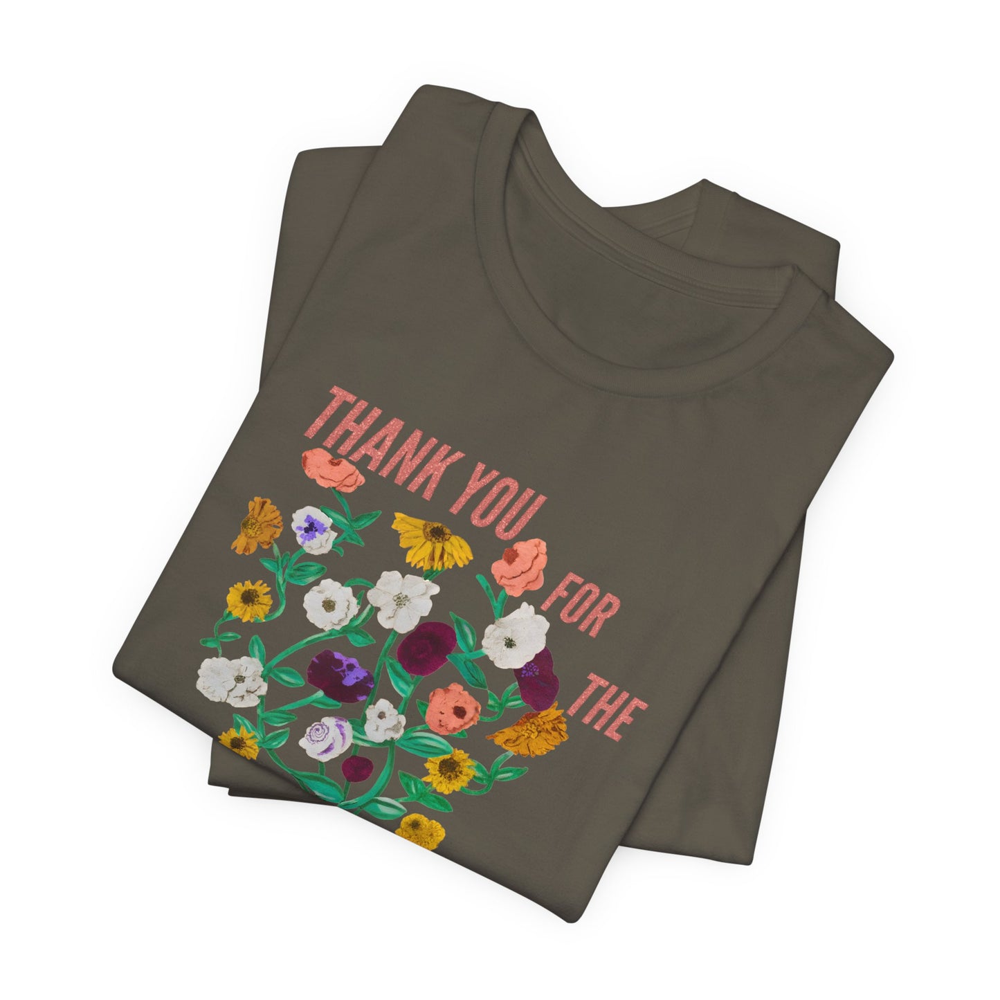 Thank You For The Lovely Bouquet, acoustic piano flowers Tee, Unisex Jersey Short Sleeve T-Shirt, Gift for Friends, Appreciation Shirt, Floral Design, Casual Wear