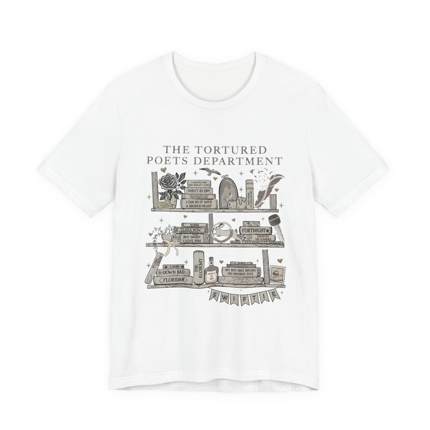 Poet's Bookshelf - Unisex Bella Canvas Jersey Short Sleeve Tee