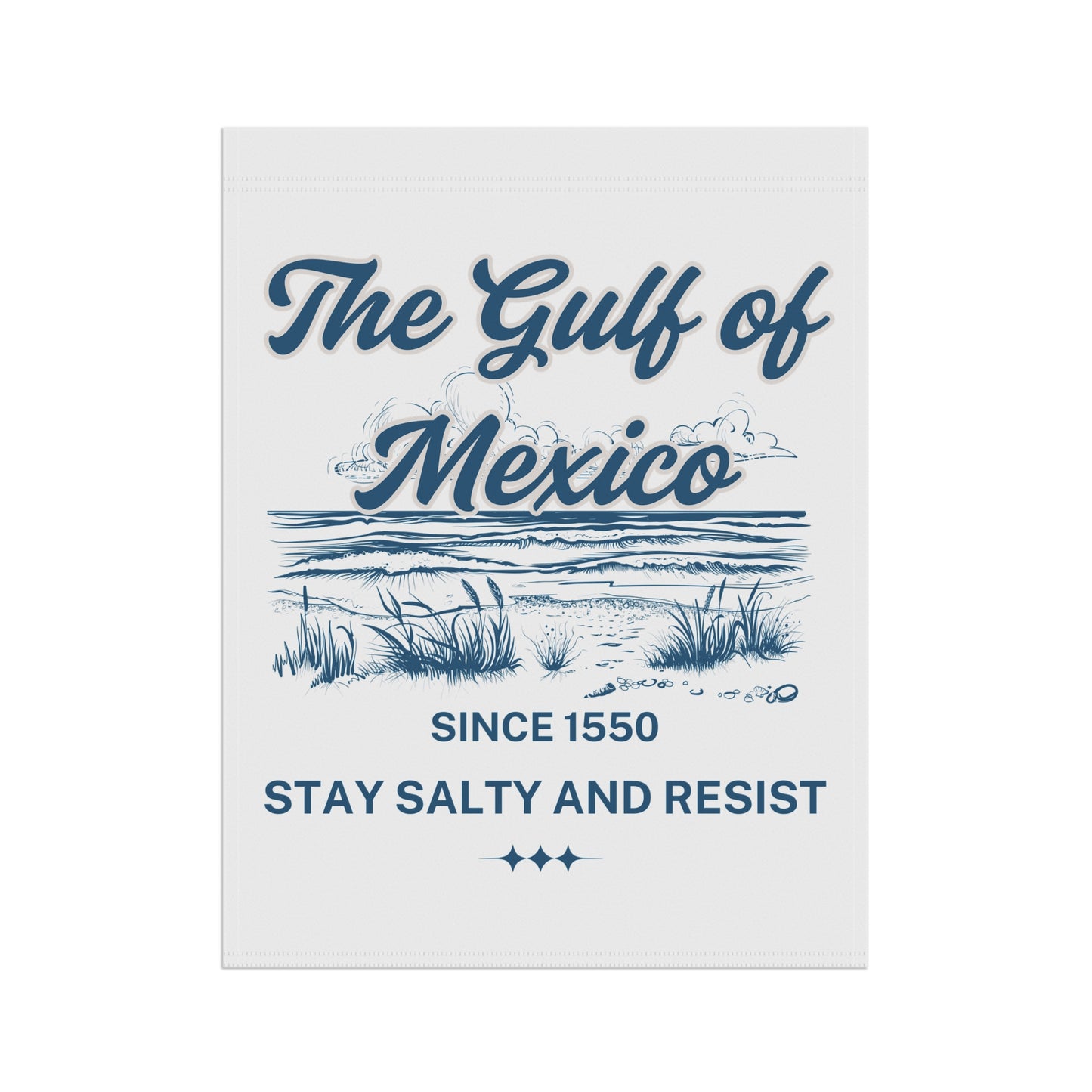 The Gulf of Mexico Garden Banner, Coastal Decor, Beach House Sign, Nautical Flag, Outdoor Patio Art, Summer Welcome Flag