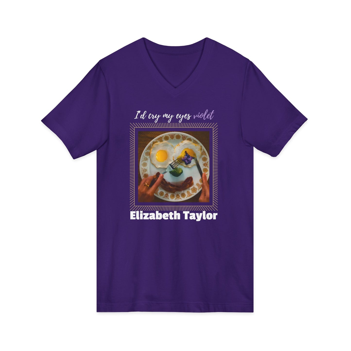Cry my eyes violet -  Unisex V-neck Tee
