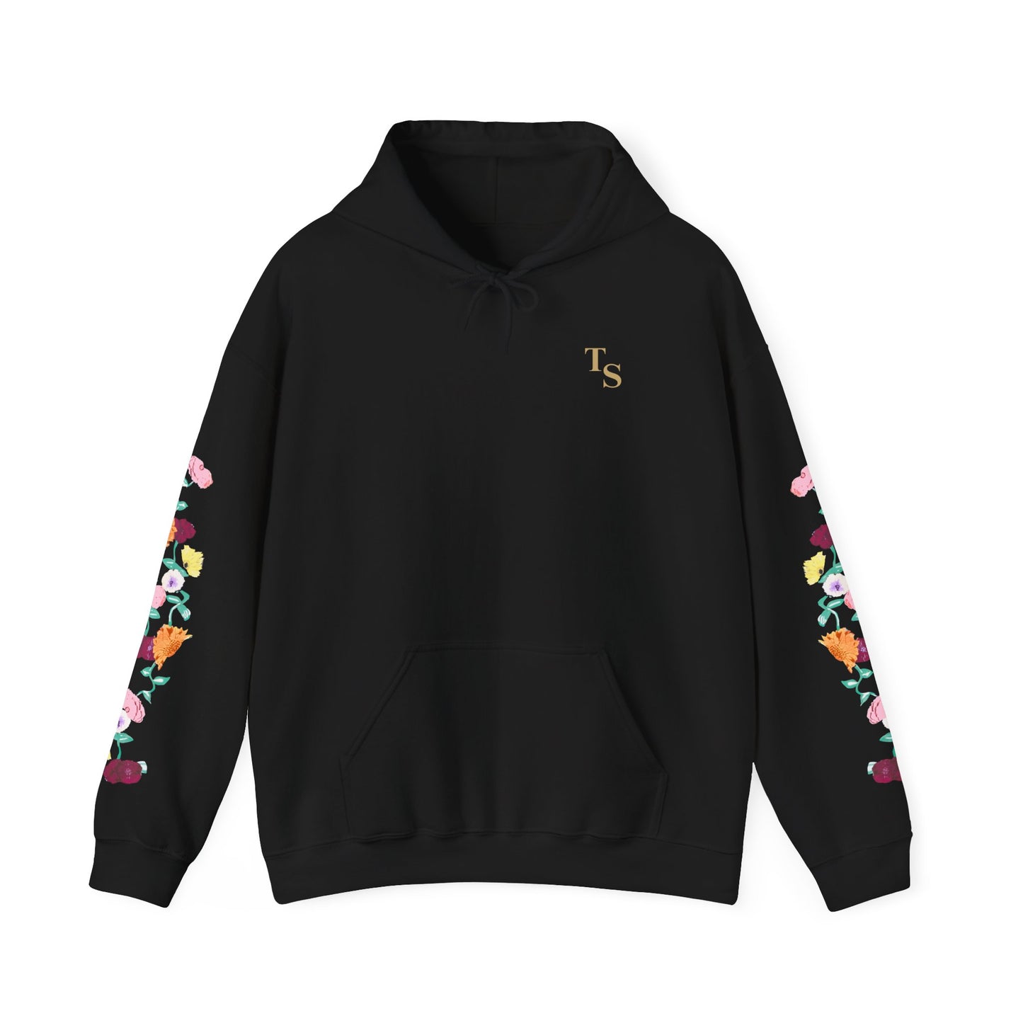 Acoustic Piano Floral Sleeve Hoodie