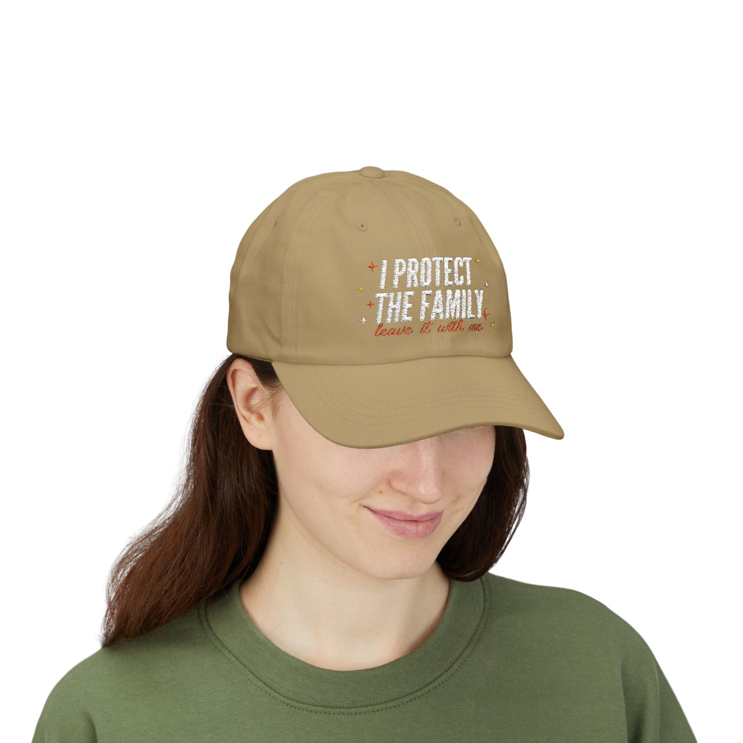 Embroidered Dad Cap: 'I Protect The Family' | Fun Gift, Casual Accessory, Everyday Wear