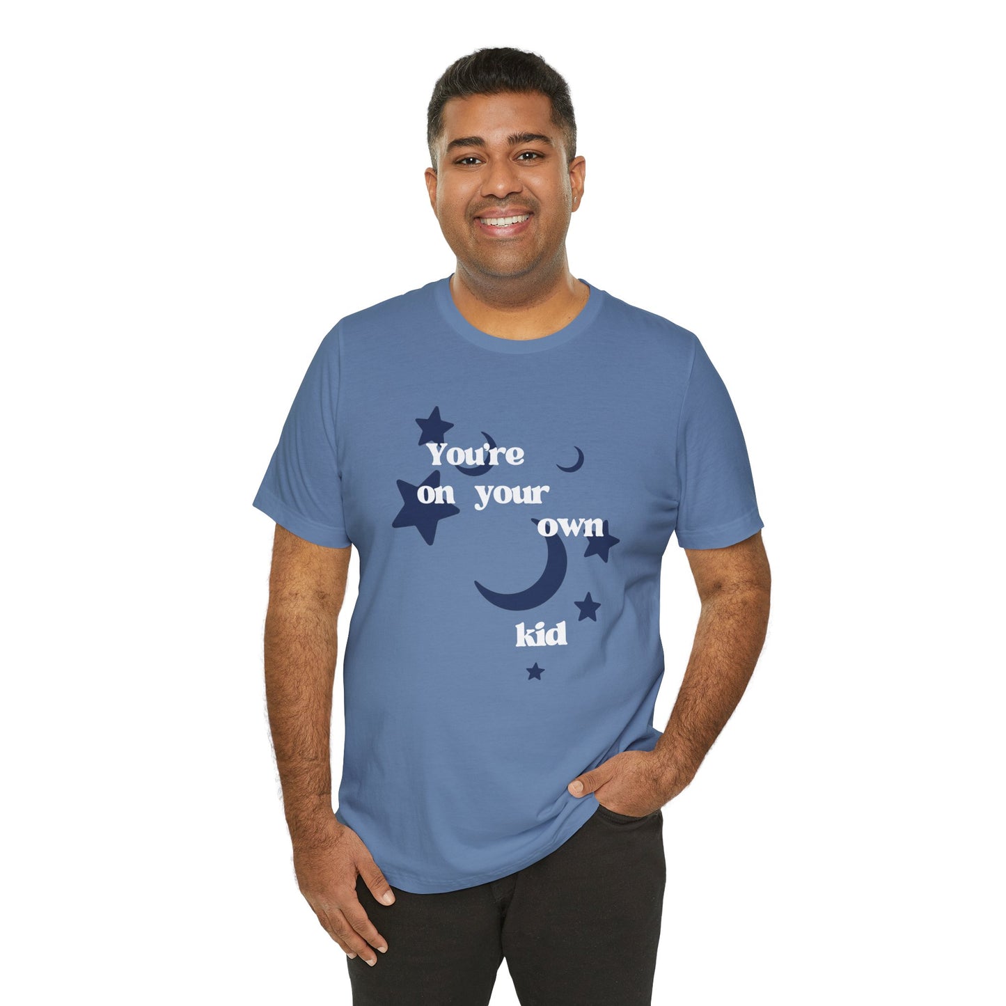 You're On Your Own Kid T-Shirt — Vintage Moon & Stars Graphic Tee