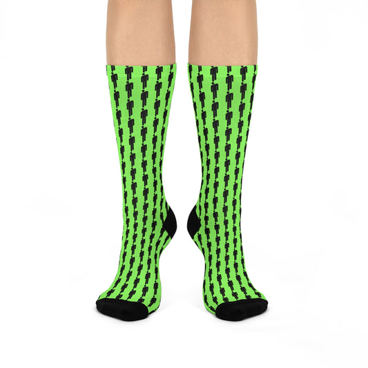 BOLD green - Cushioned Crew Socks