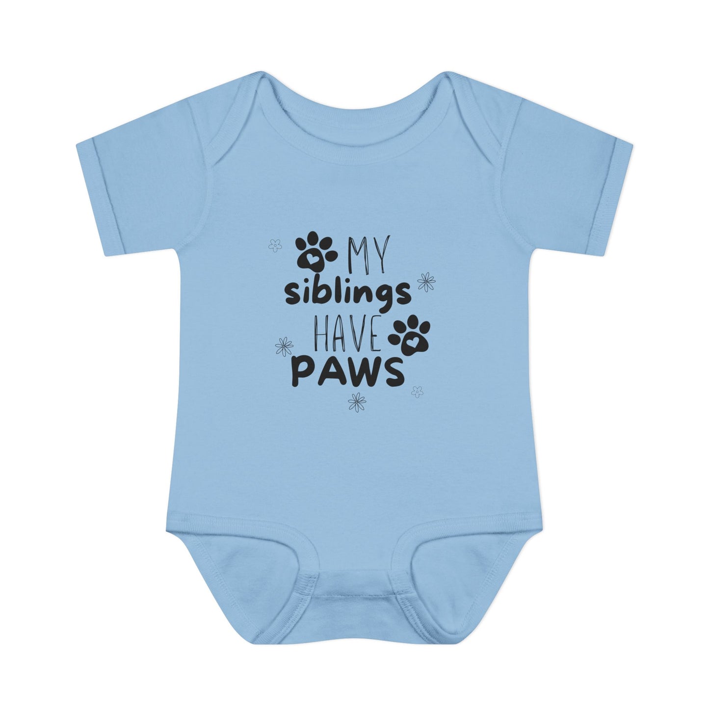 My siblings have paws Bodysuit, Cute Infant Onesie, Pet Lovers Baby Outfit, Baby Shower Gift, Adorable Newborn Clothes