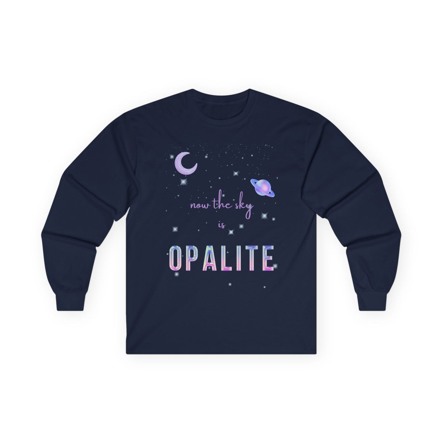 Opalite Long Sleeve Tee - Unisex, Galaxy Shirt, Space Lover Gift, Astrology Apparel, Boho Fashion