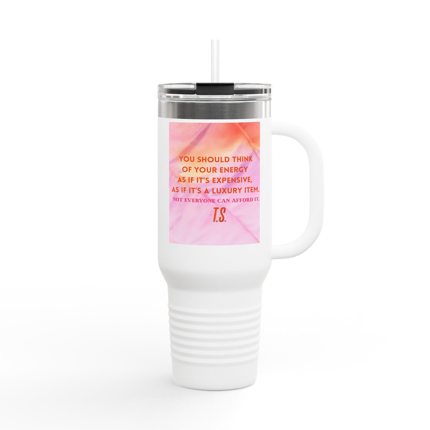 Luxury Energy Inspirational Insulated Travel Mug, 40oz - Motivational Coffee Cup, Perfect Gift for Self-Care, College Student Tumbler, Travel Mug, [...]