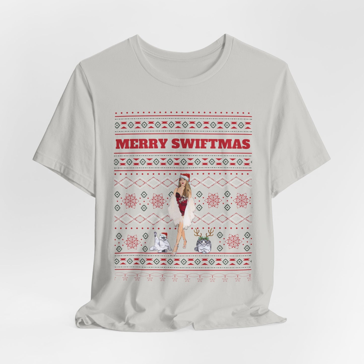 Ugly Swiftmas Sweater Unisex Jersey Short Sleeve Tee