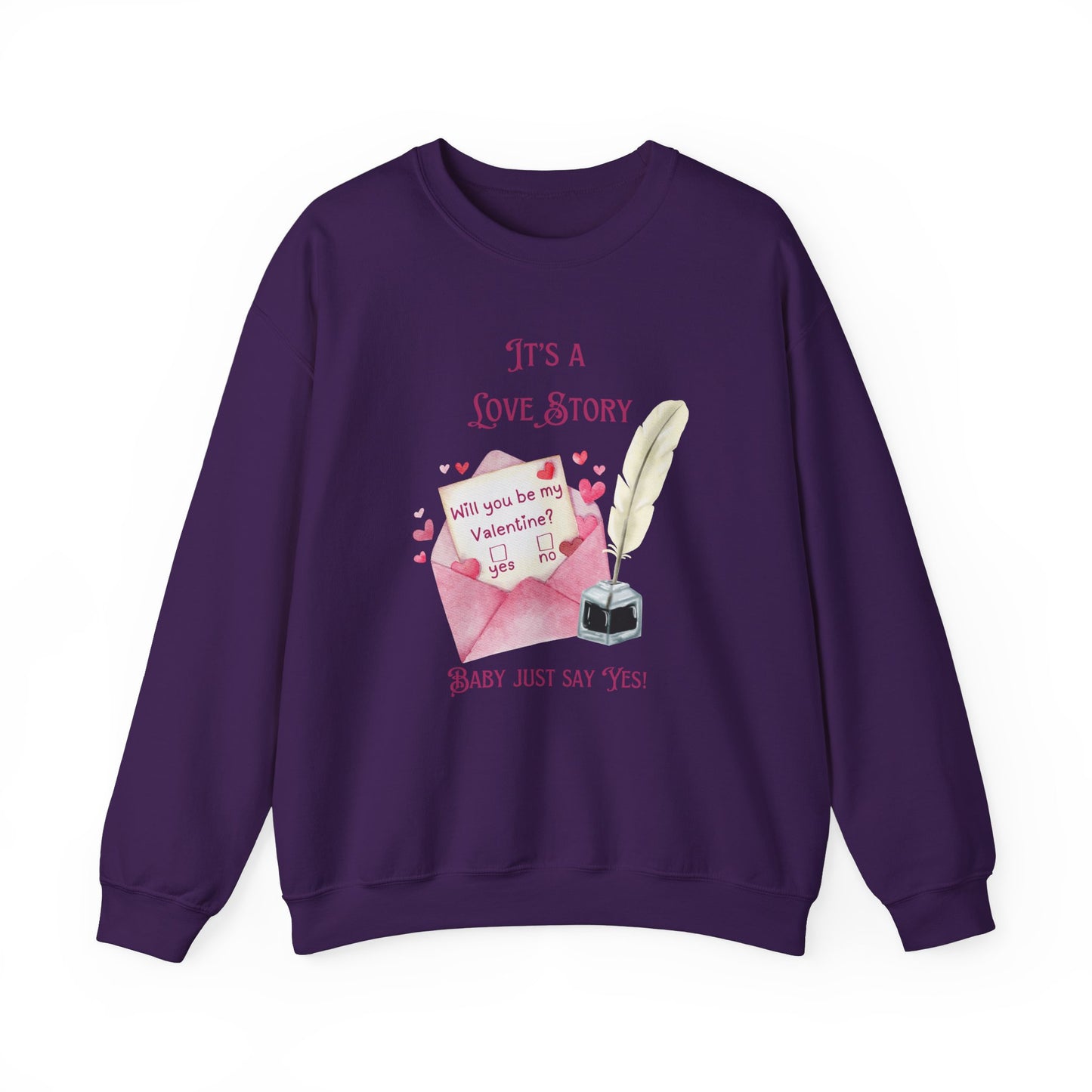Love Story - Valentine - Unisex Heavy Blend™ Crewneck Sweatshirt