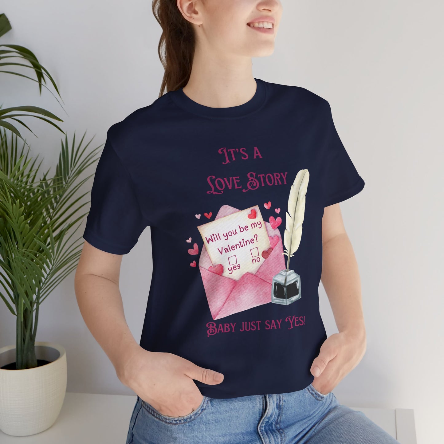 Love Story Valentine - Unisex Jersey Short Sleeve Tee