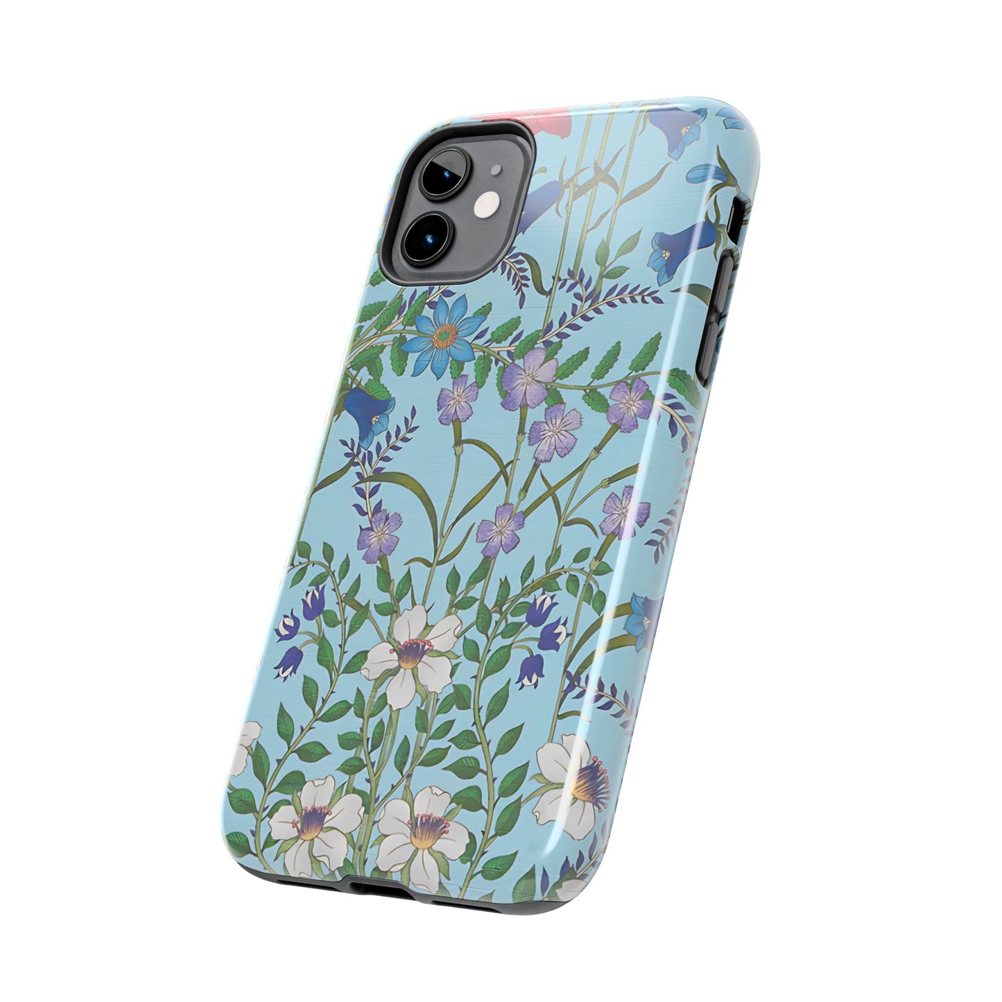 Vibrant Floral Tough Phone Case "Flora Blue"- Durable Protection for Your Device