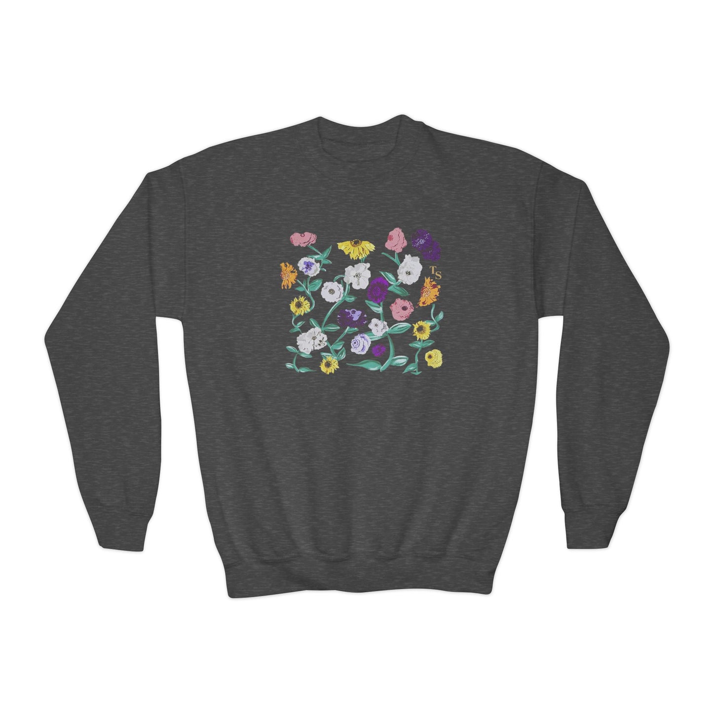 Youth Acoustic Piano Floral Crewneck Sweatshirt