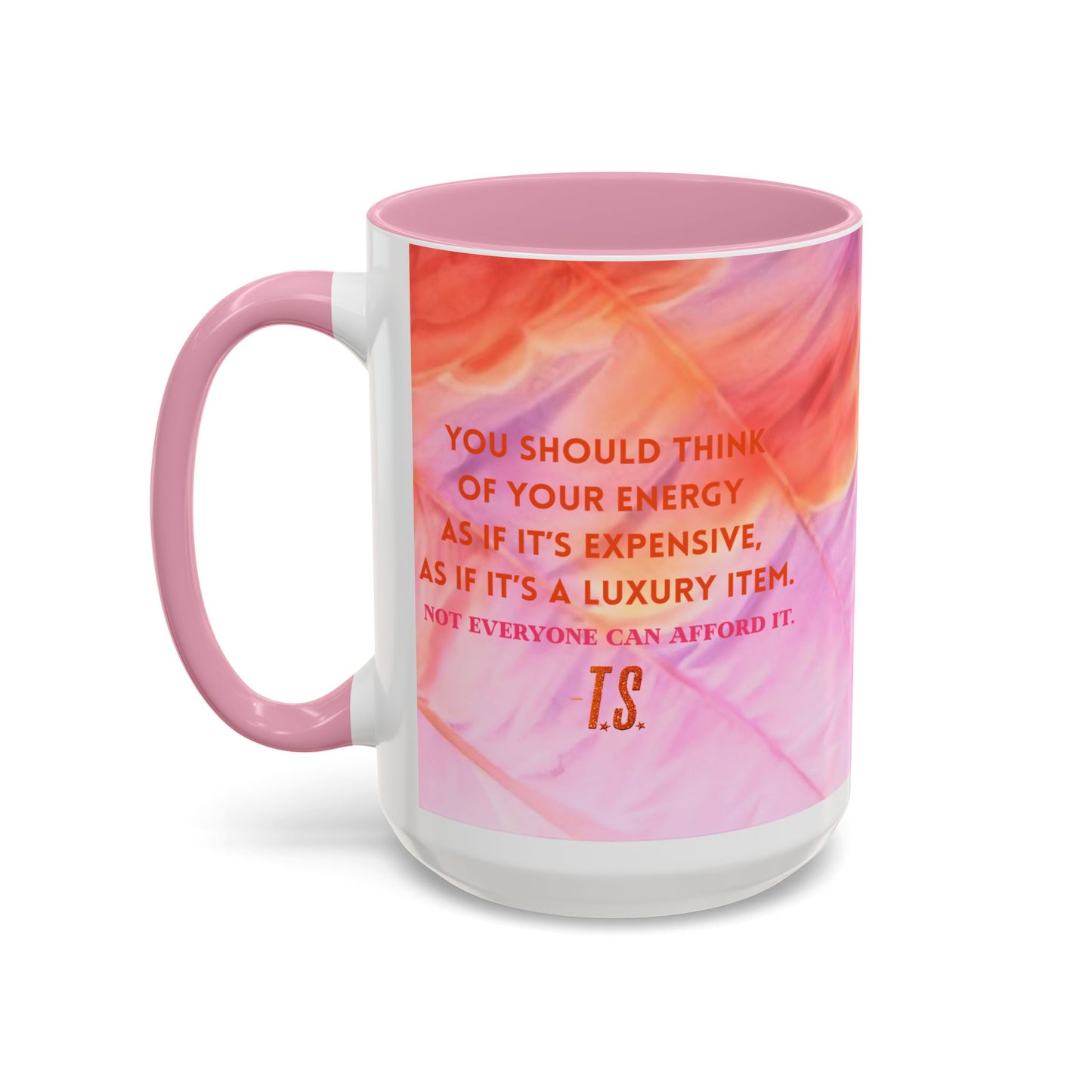 Colorful Luxury Energy Inspirational Mug, Motivational Coffee Cup, Unique Gift, Office Decor, Self-Care Reminder