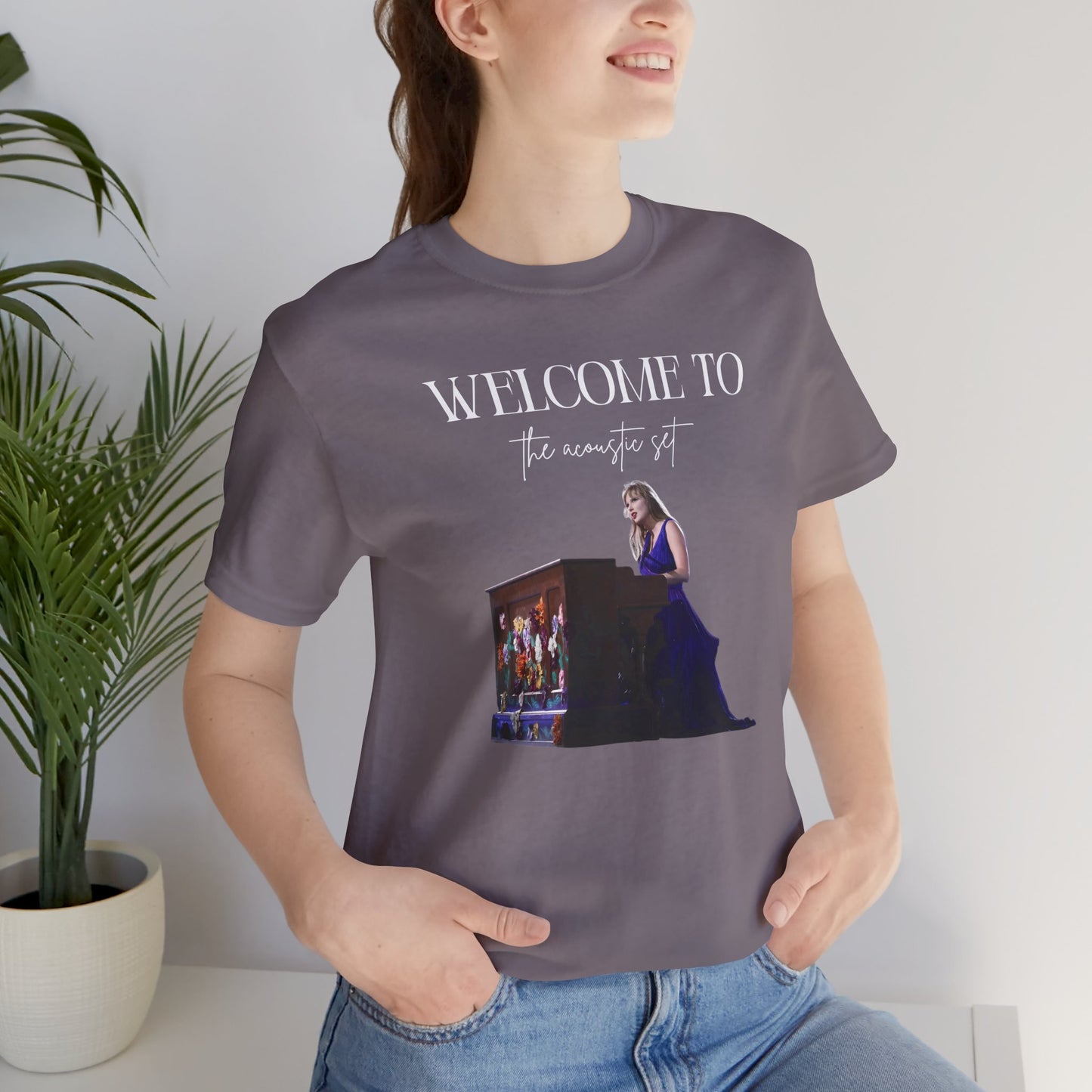 welcome to the acoustic set Unisex Jersey Short Sleeve Tee