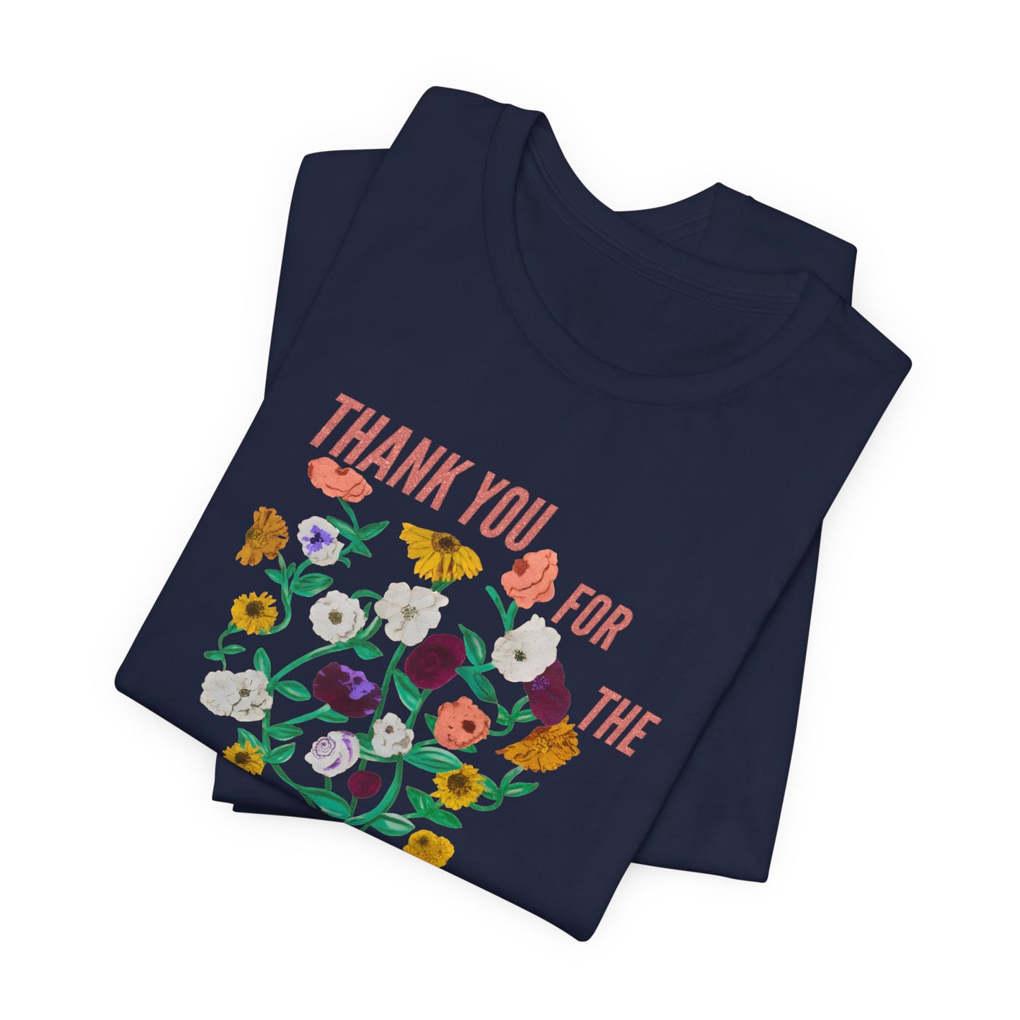 Thank You For The Lovely Bouquet, acoustic piano flowers Tee, Unisex Jersey Short Sleeve T-Shirt, Gift for Friends, Appreciation Shirt, Floral Design, Casual Wear