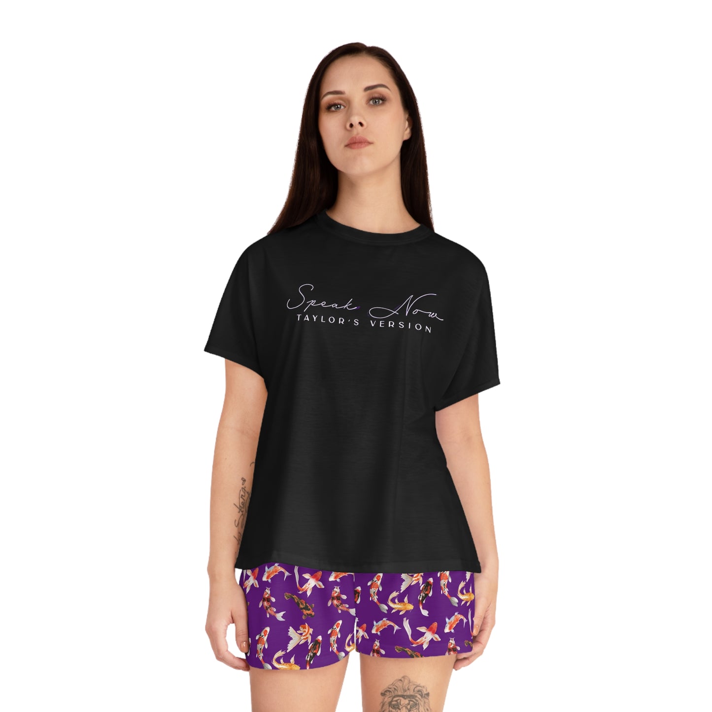 Speak Now Koi Fish Patterned - Women's Short Pajama Set
