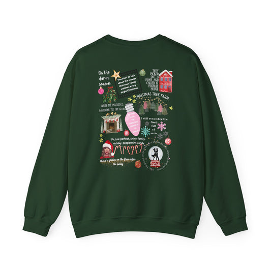 Merry Swiftmas - Swiftie Lyrics Collage - Front/Back - Unisex Heavy Blend™ Crewneck Sweatshirt