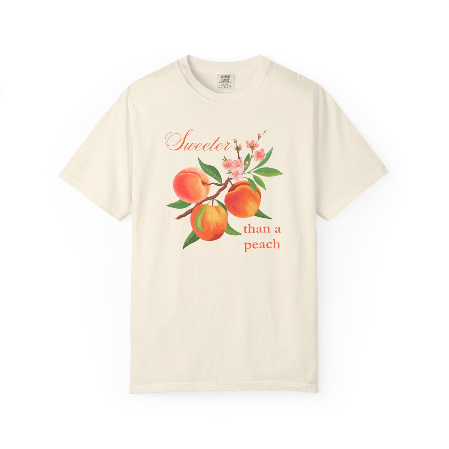 Sweeter than a Peach, Softer than a Kitten - Comfort Colors Unisex T-Shirt | Graphic Tee for Cat Lovers, Gifts for Her, Birthday Present, Casual Wear, Peach and Kitten Designs