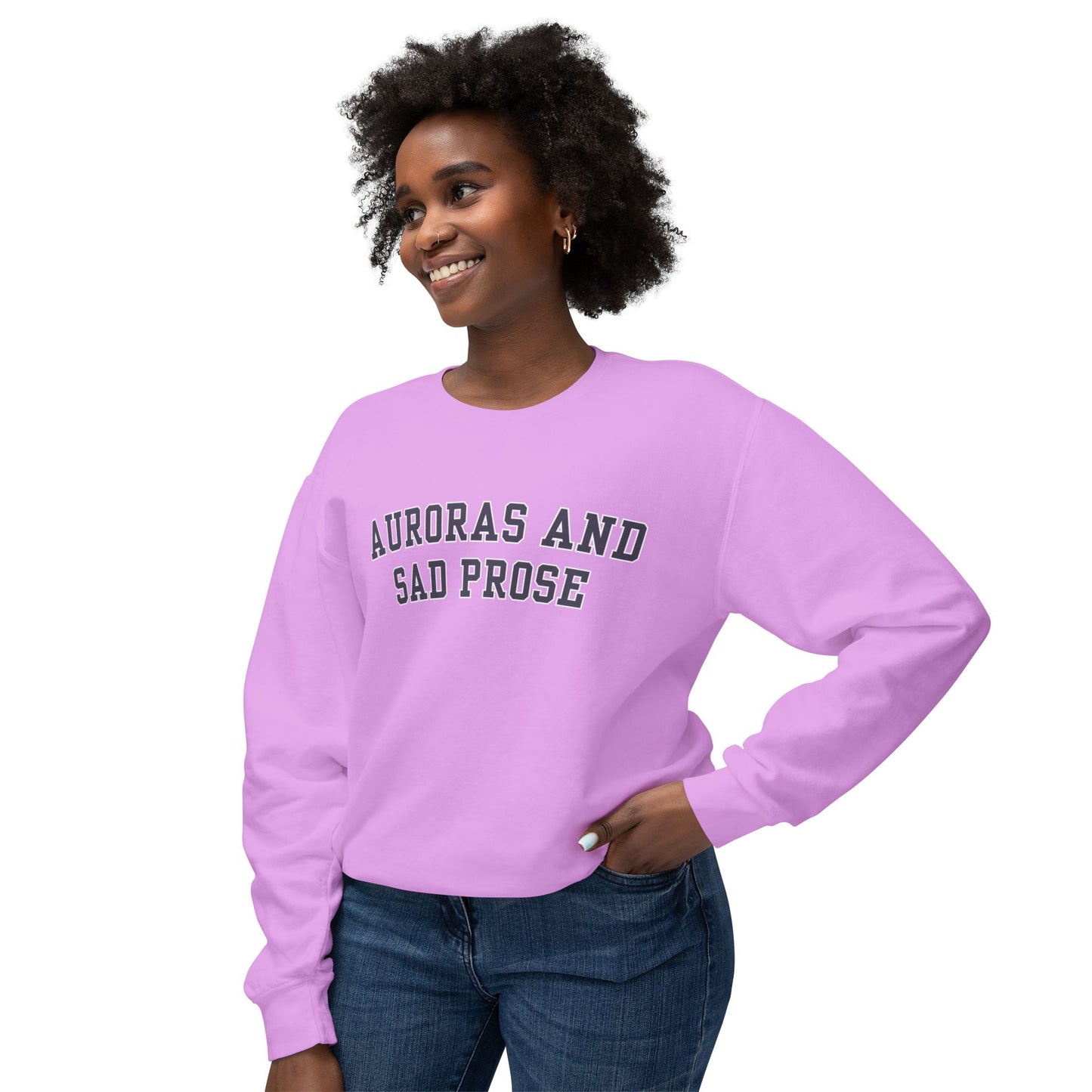 Auroras and Sad Prose - Comfort Colors Unisex Lightweight Crewneck Sweatshirt