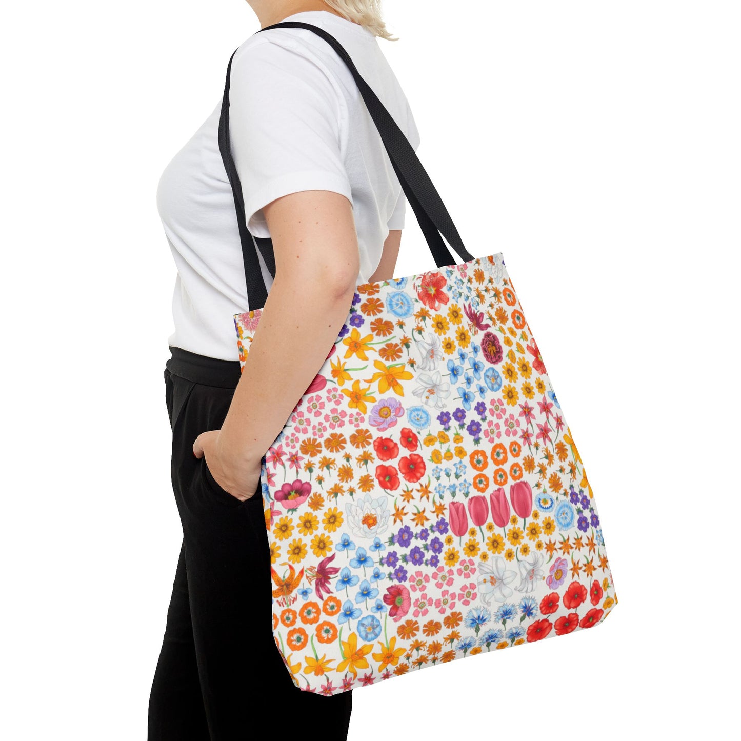 Colorful Floral Tote Bag for Everyday Use "Flora" Design!