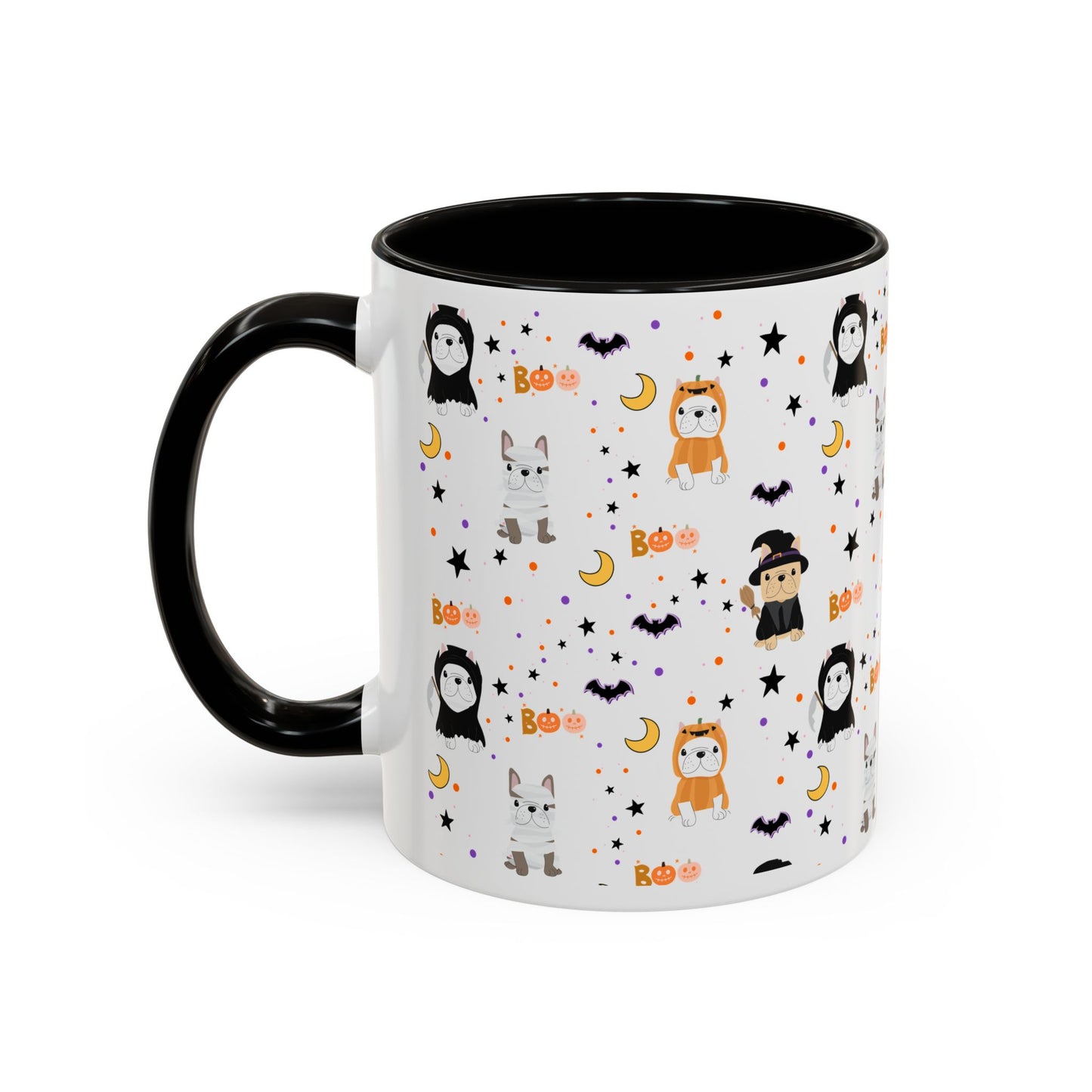 Frenchie Halloween Mugs – Cute Frenchies in Costumes, Perfect for Fall Decor, Gifts, Hot Beverages, & Spooky Celebrations