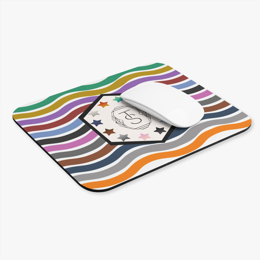 TAY-pendence Day - Colorful Wave Mouse Pad, Vibrant Desk Accessory, Stylish Office Decor, Gift for Gamers, Home Office Essentials