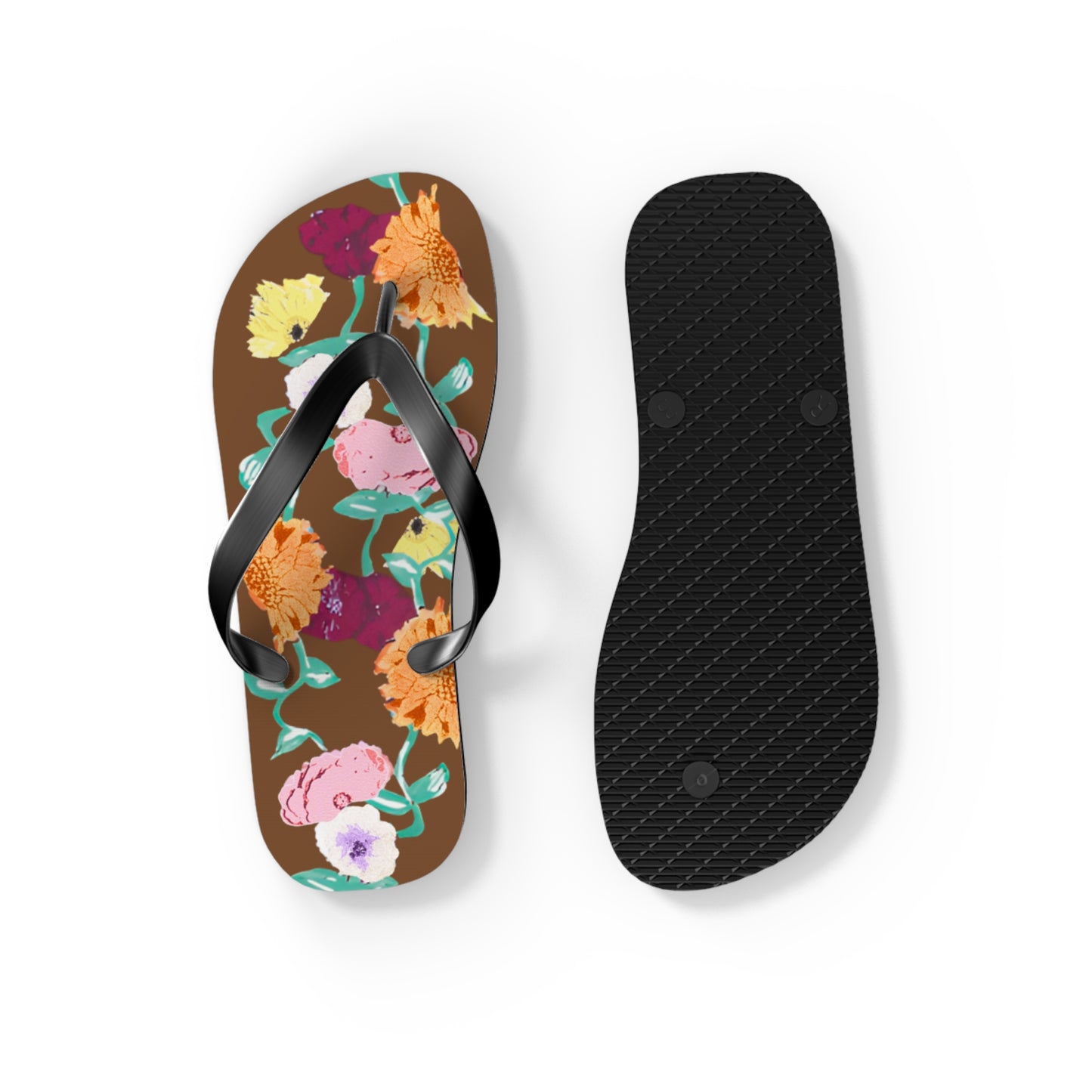 Acoustic Set Floral Flip Flops