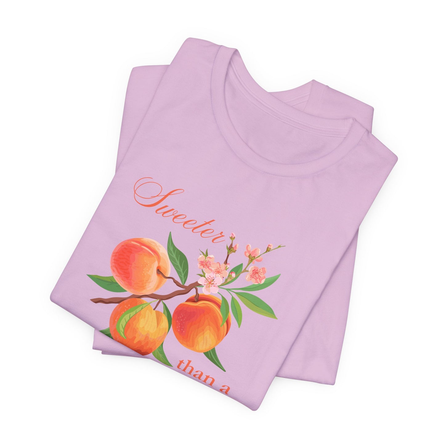 Sweeter than a Peach, Softer than a Kitten - Bella Canvas Unisex Jersey T-Shirt | Graphic Tee for Cat Lovers, Gifts for Her, Birthday Present, Casual Wear, Peach and Kitten Designs