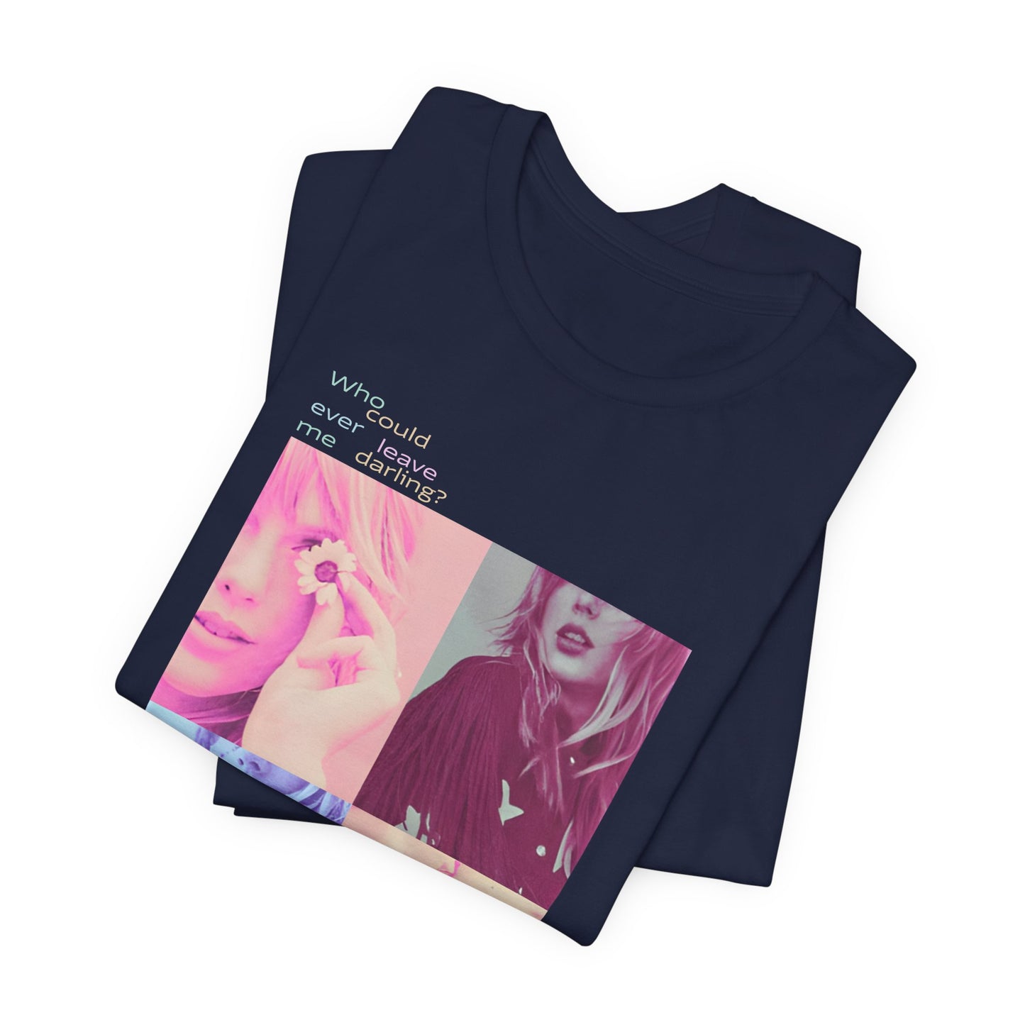Pop Art Photo Grid Tee — "Who Could Stay?" Unisex Bella Canvas Collage T-Shirt