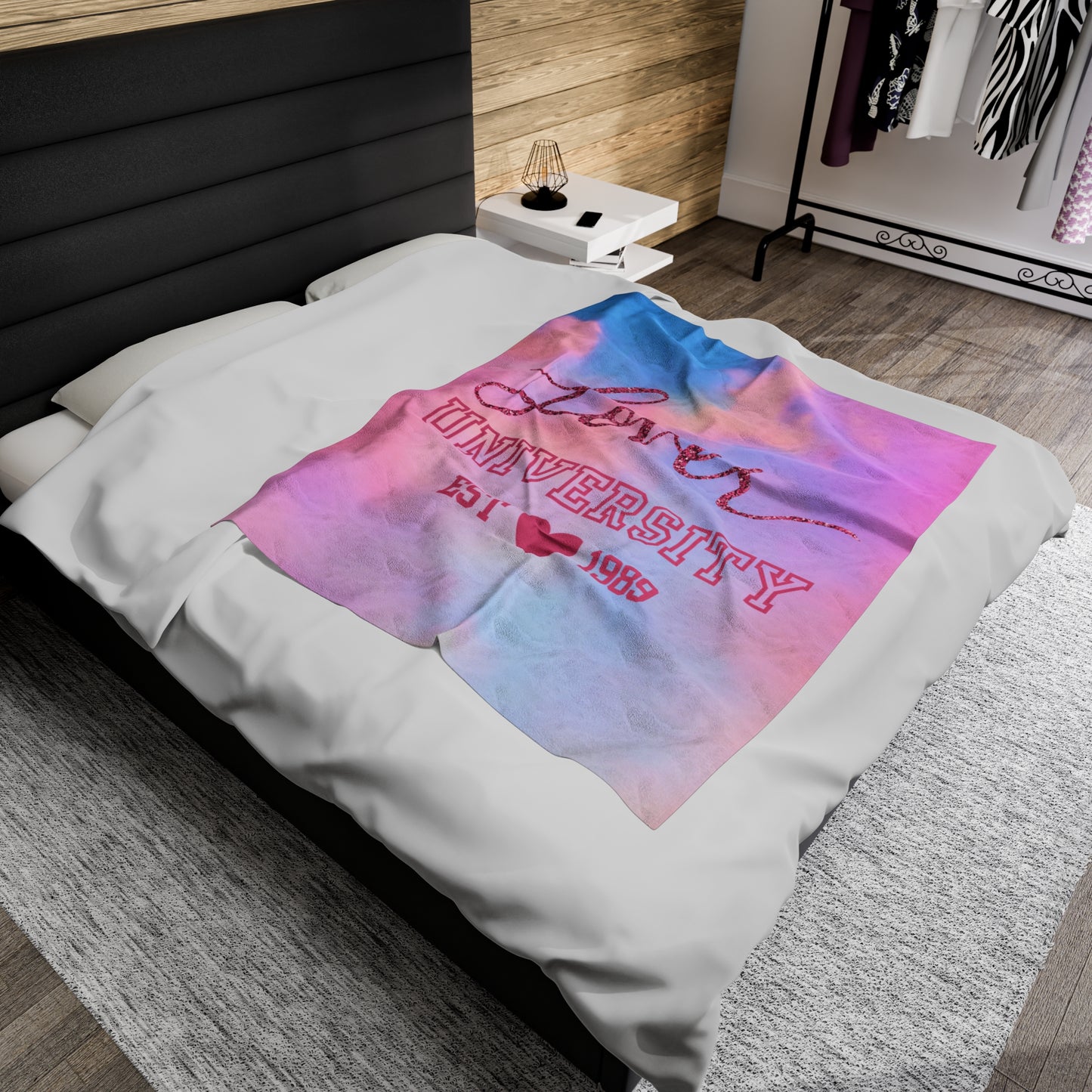 lover university - Velveteen Plush Blanket