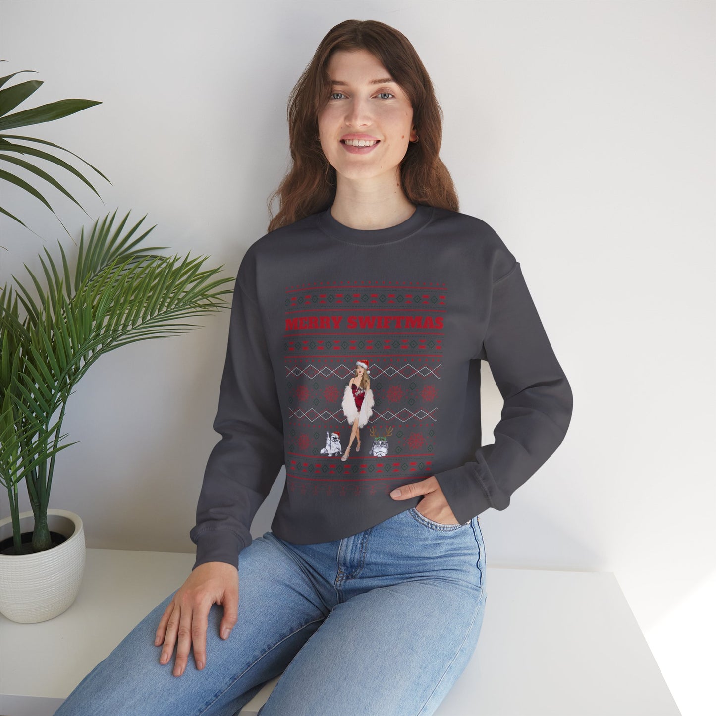 Ugly Swiftmas Sweater - Unisex Heavy Blend™ Crewneck Sweatshirt