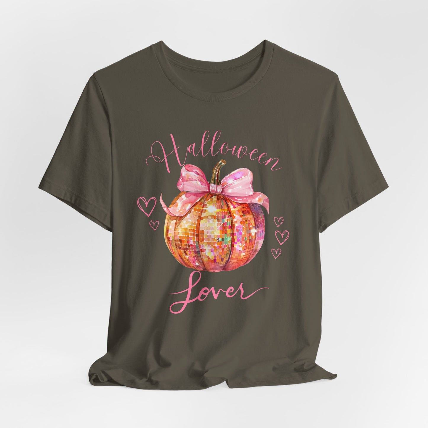 Halloween LOVER - Swiftie Halloween - - Disco Pumpkin - Pink Pumpkin - Girly Halloween - Unisex Jersey Short Sleeve Tee