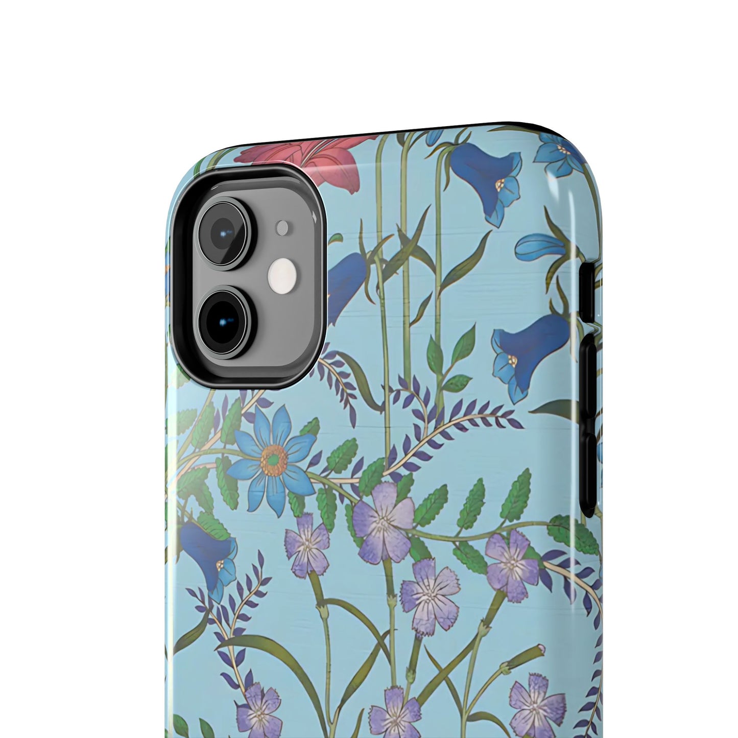 Vibrant Floral Tough Phone Case "Flora Blue"- Durable Protection for Your Device