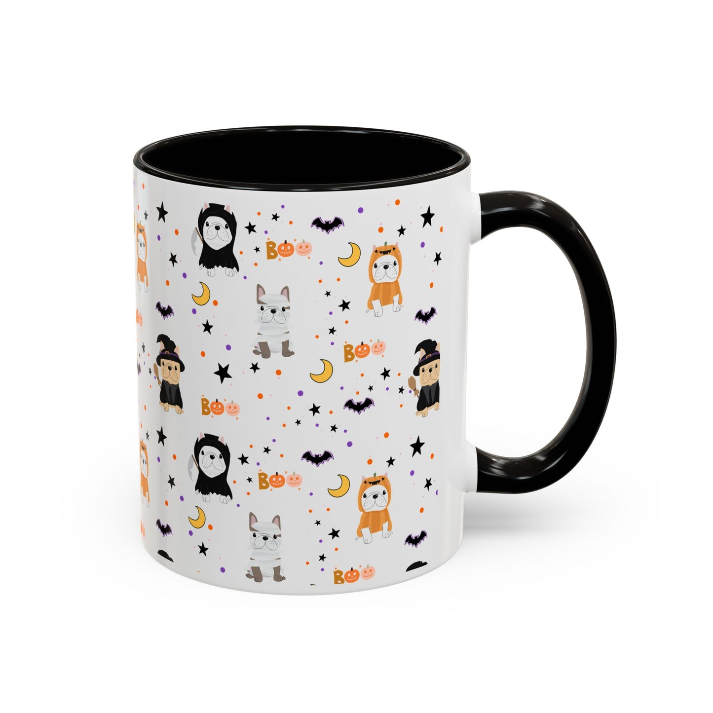 Frenchie Halloween Mugs – Cute Frenchies in Costumes, Perfect for Fall Decor, Gifts, Hot Beverages, & Spooky Celebrations