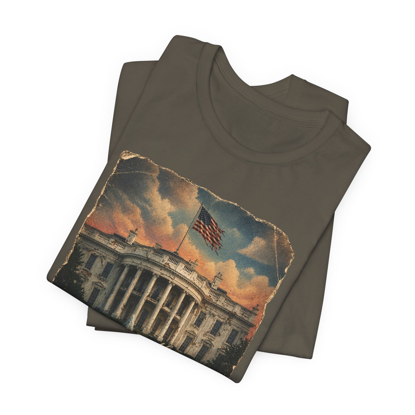 'My Castle Crumbled Overnight' Vintage White House Graphic T-Shirt